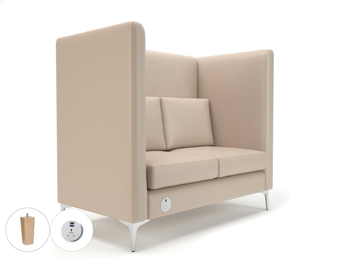 Office furniture altus-128cm-wide-privacy-booth-in-cristina-marrone-ultima-faux-leather-with-socket Dynamic   Colour  