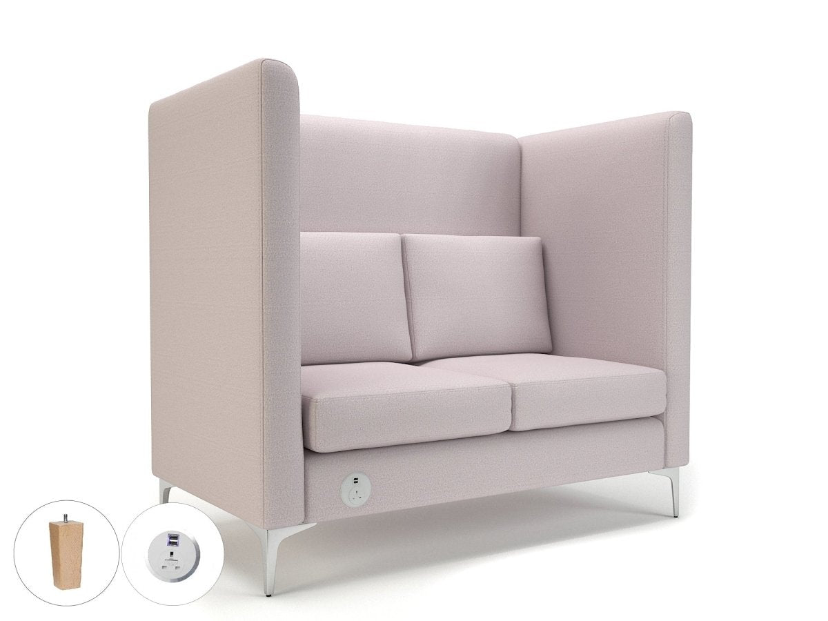 Office furniture altus-128cm-wide-privacy-booth-in-warwick-dolly-fabric-with-socket Dynamic   Colour  