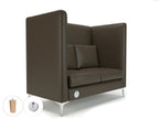 Office furniture altus-128cm-wide-privacy-booth-in-cristina-marrone-ultima-faux-leather-with-socket Dynamic   Colour  