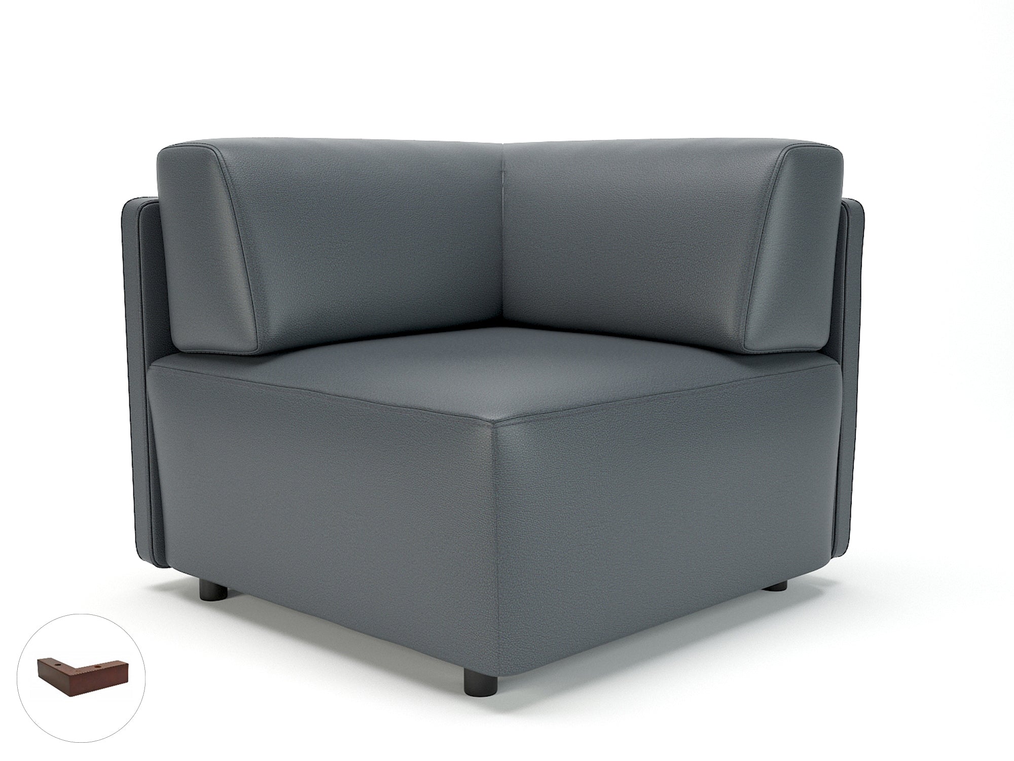 Office furniture loomis-87cm-wide-corner-unit-in-cristina-marrone-ultima-faux-leather Dynamic  Chrome Colour Chalk 