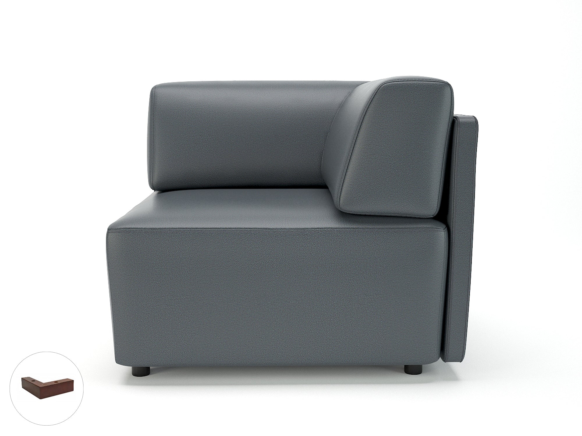 Office furniture loomis-87cm-wide-corner-unit-in-cristina-marrone-ultima-faux-leather Dynamic  Light Wood Colour Chalk 