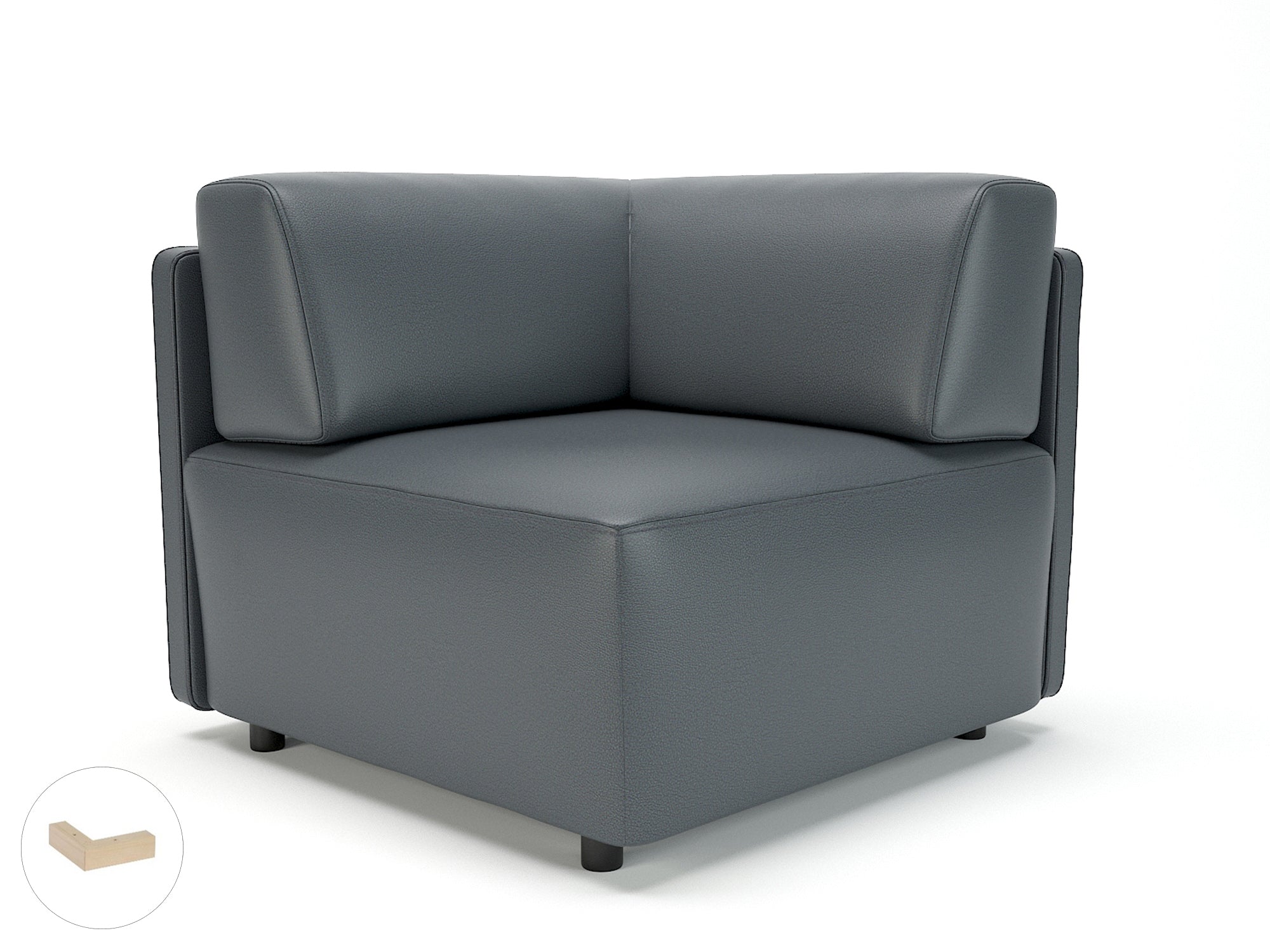 Office furniture loomis-87cm-wide-corner-unit-in-cristina-marrone-ultima-faux-leather Dynamic  Chrome Colour Chilli 