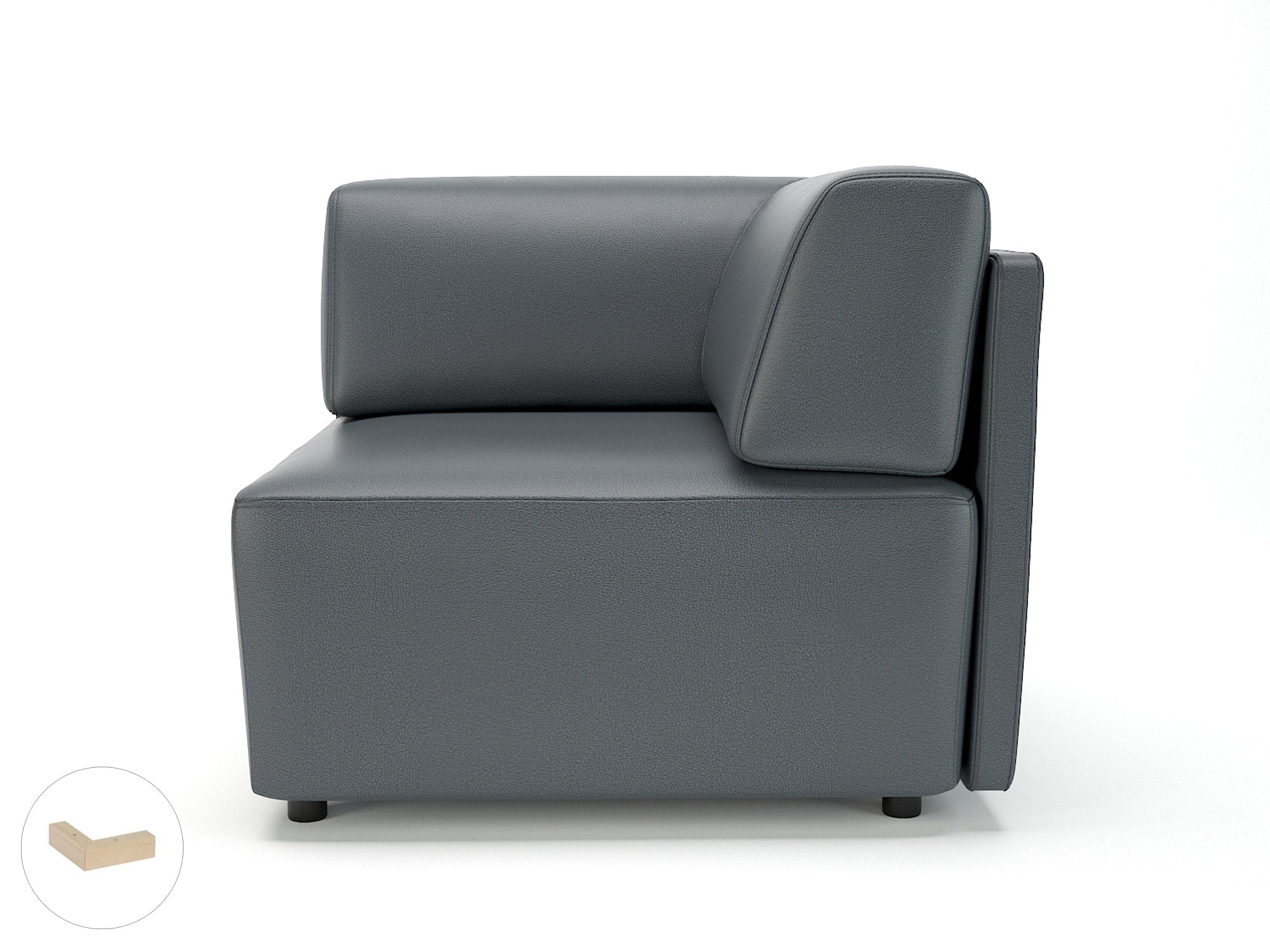 Office furniture loomis-87cm-wide-corner-unit-in-cristina-marrone-ultima-faux-leather Dynamic  Light Wood Colour Chilli 