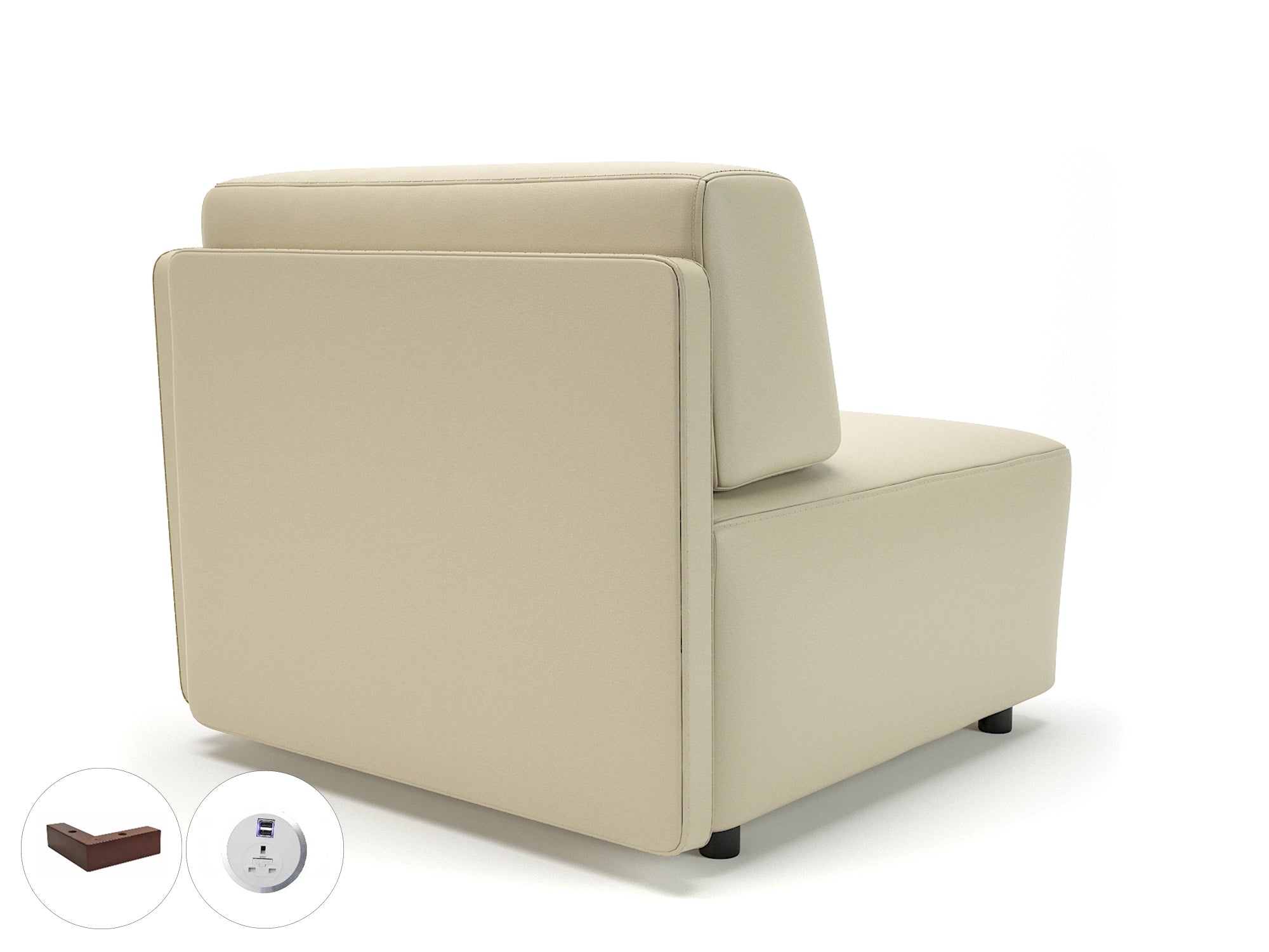 loomis-87cm-wide-corner-unit-in-cristina-marrone-ultima-faux-leather-with-socket Dynamic  Ebony Wood Colour Cream 