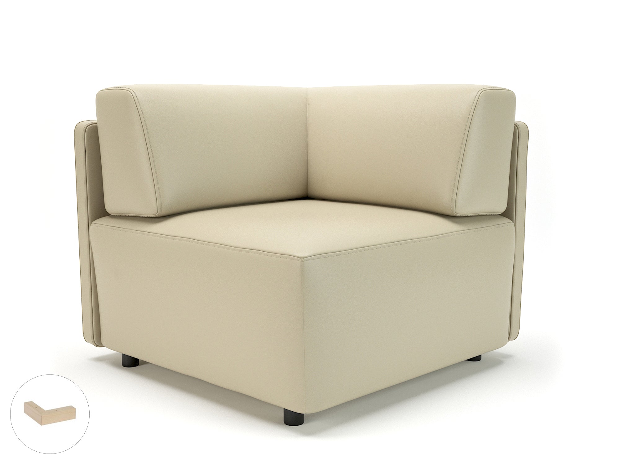 Office furniture loomis-87cm-wide-corner-unit-in-cristina-marrone-ultima-faux-leather Dynamic  Chrome Colour Steel 
