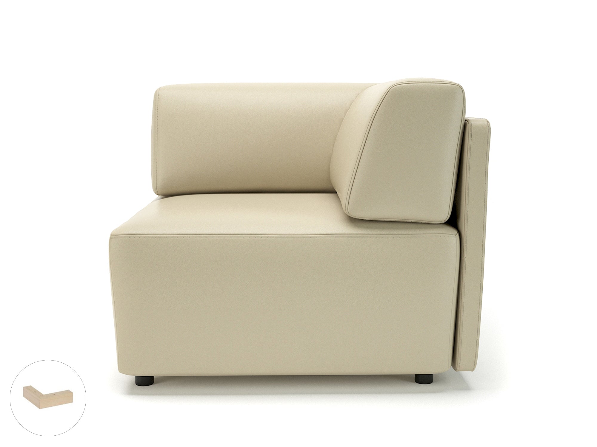 Office furniture loomis-87cm-wide-corner-unit-in-cristina-marrone-ultima-faux-leather Dynamic  Light Wood Colour Steel 