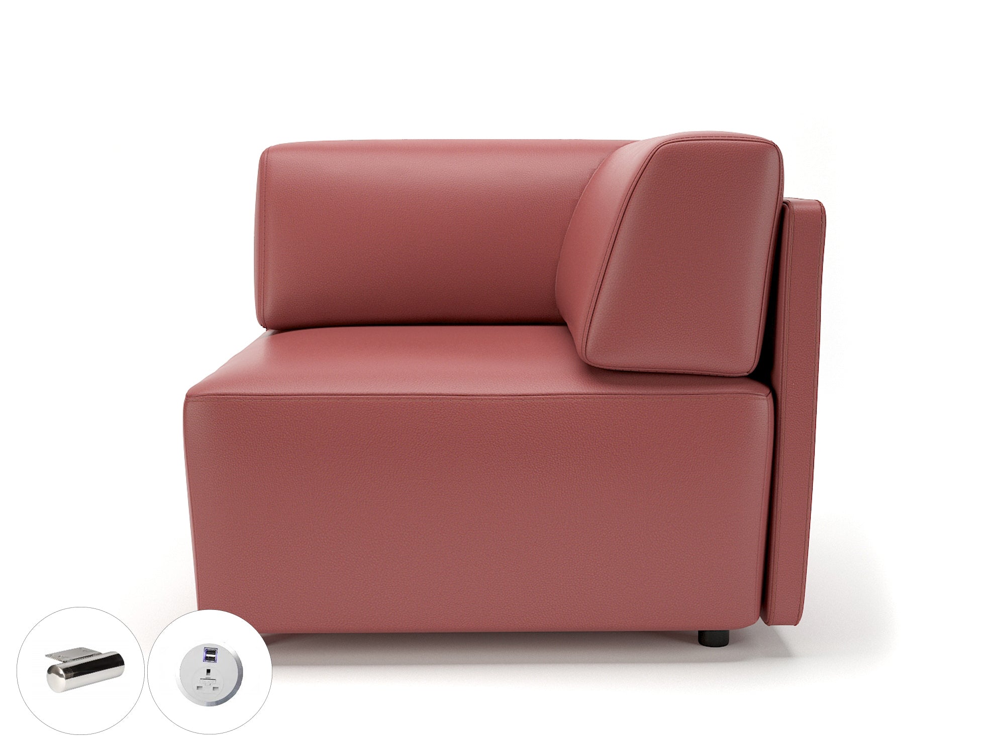 loomis-87cm-wide-corner-unit-in-cristina-marrone-ultima-faux-leather-with-socket Dynamic  Light Wood Colour Mocha 