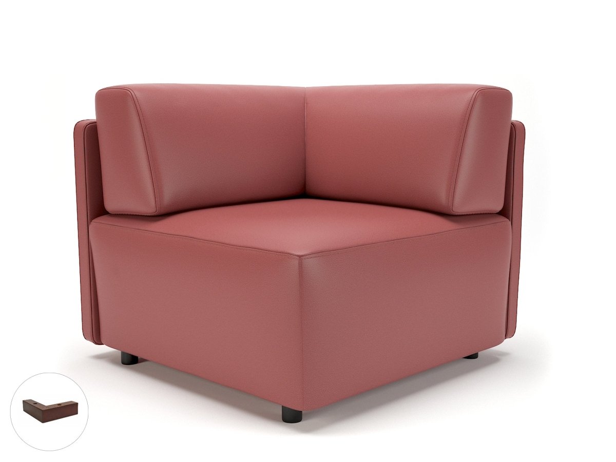 Office furniture loomis-87cm-wide-corner-unit-in-cristina-marrone-ultima-faux-leather Dynamic   Colour  