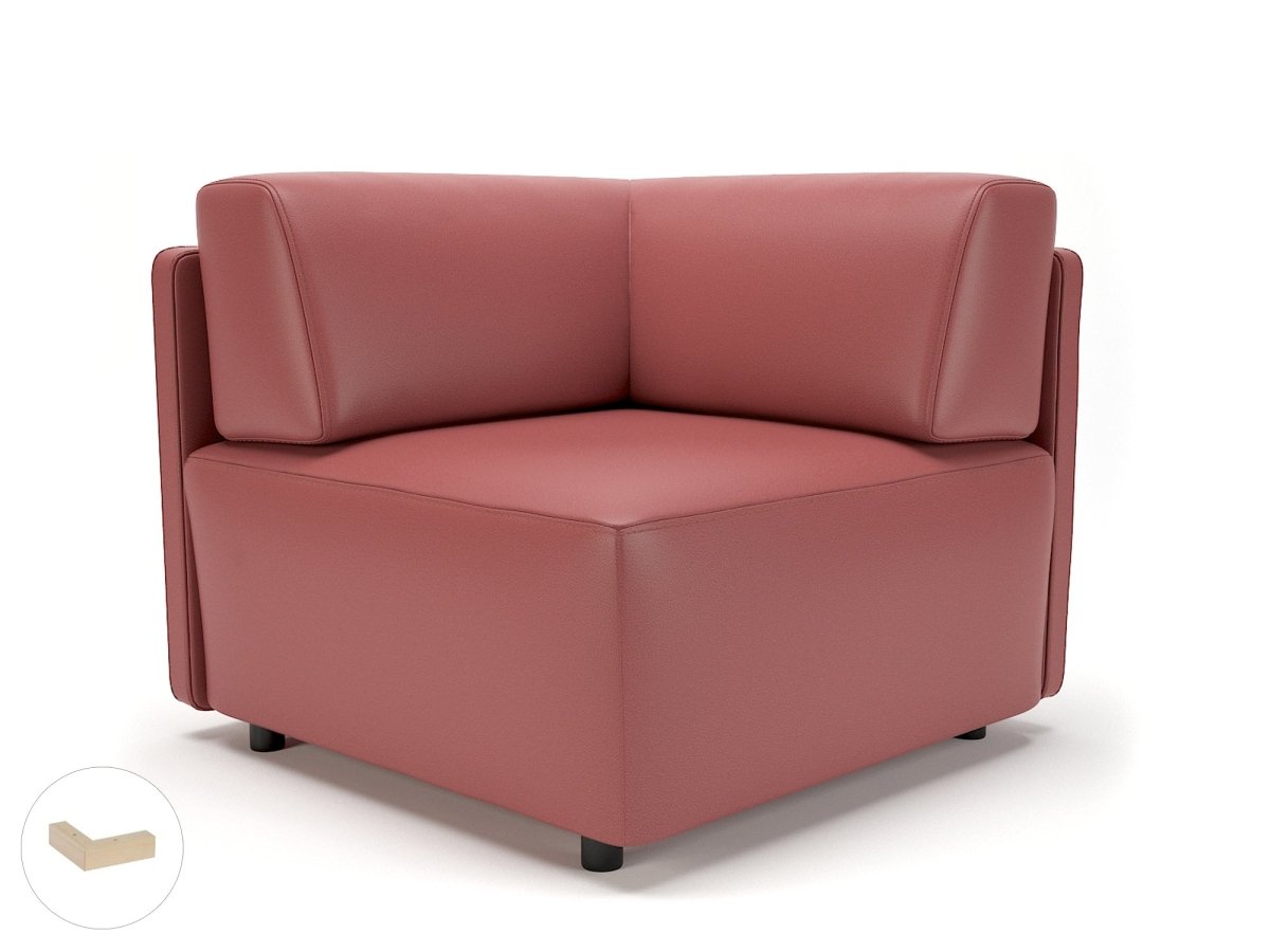 Office furniture loomis-87cm-wide-corner-unit-in-cristina-marrone-ultima-faux-leather Dynamic   Colour  