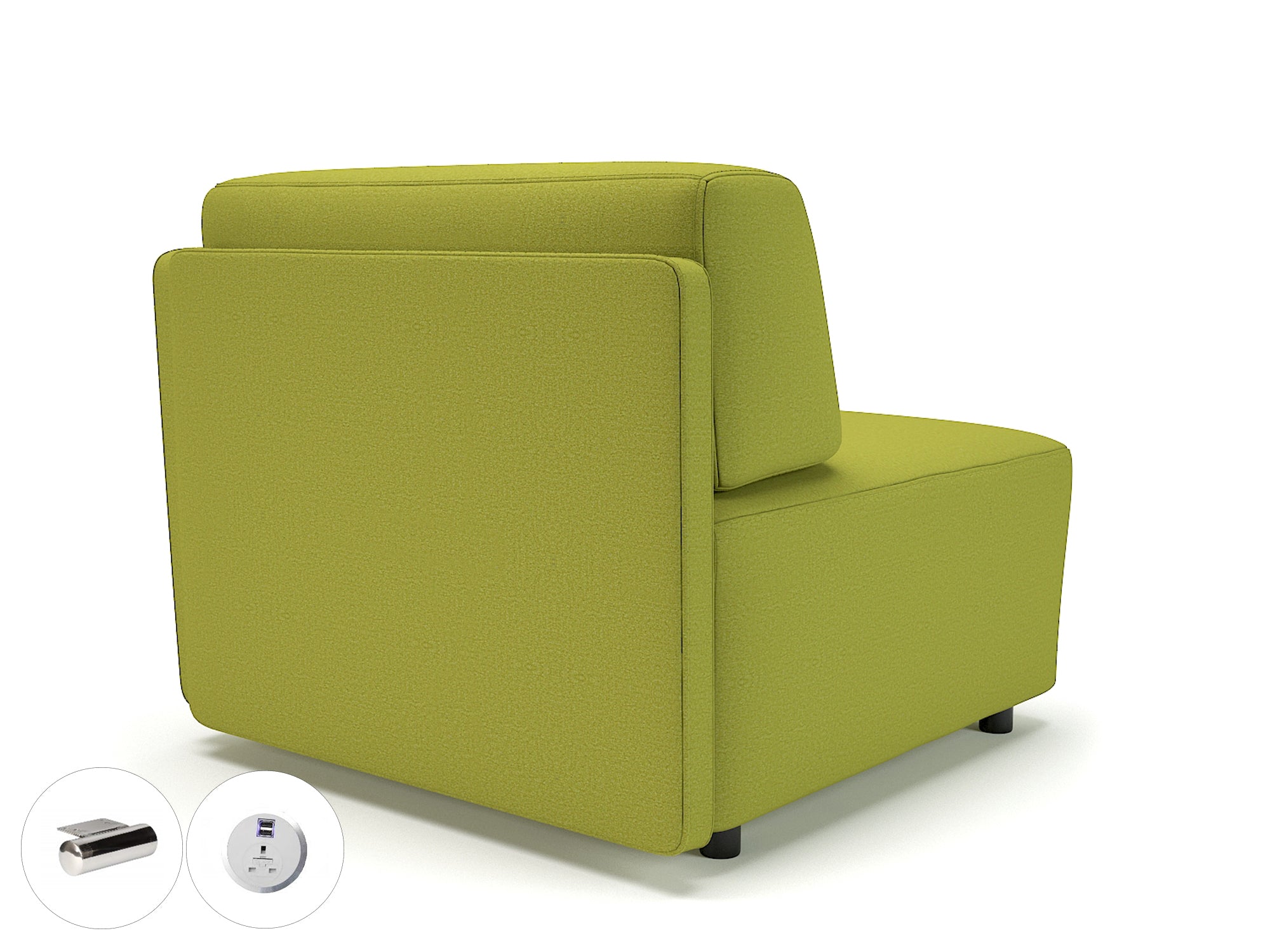 Office furniture loomis-87cm-wide-corner-unit-in-warwick-dolly-fabric-with-socket Dynamic  Ebony Wood Colour Citron 