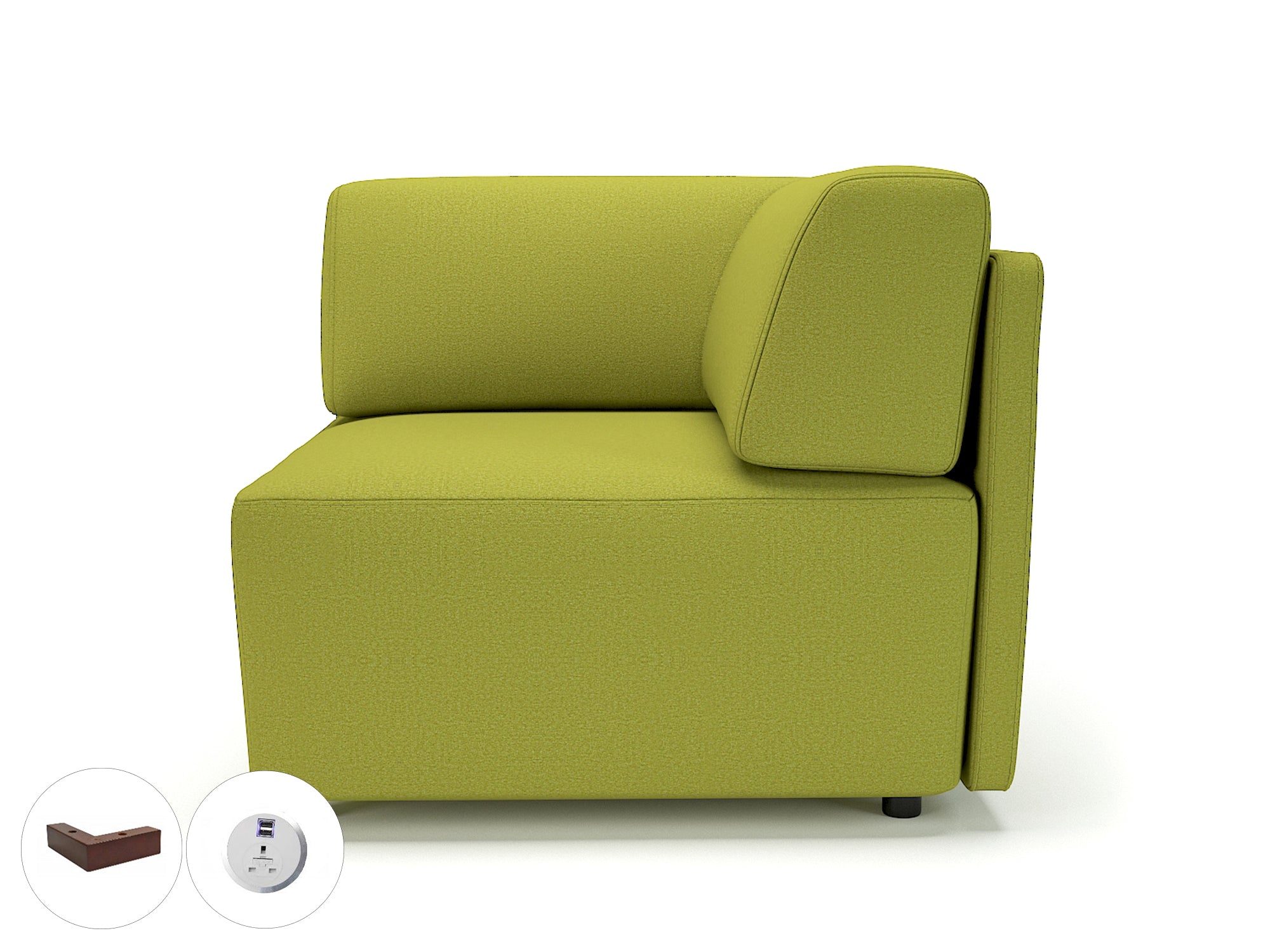 Office furniture loomis-87cm-wide-corner-unit-in-warwick-dolly-fabric-with-socket Dynamic  Light Wood Colour Denim 