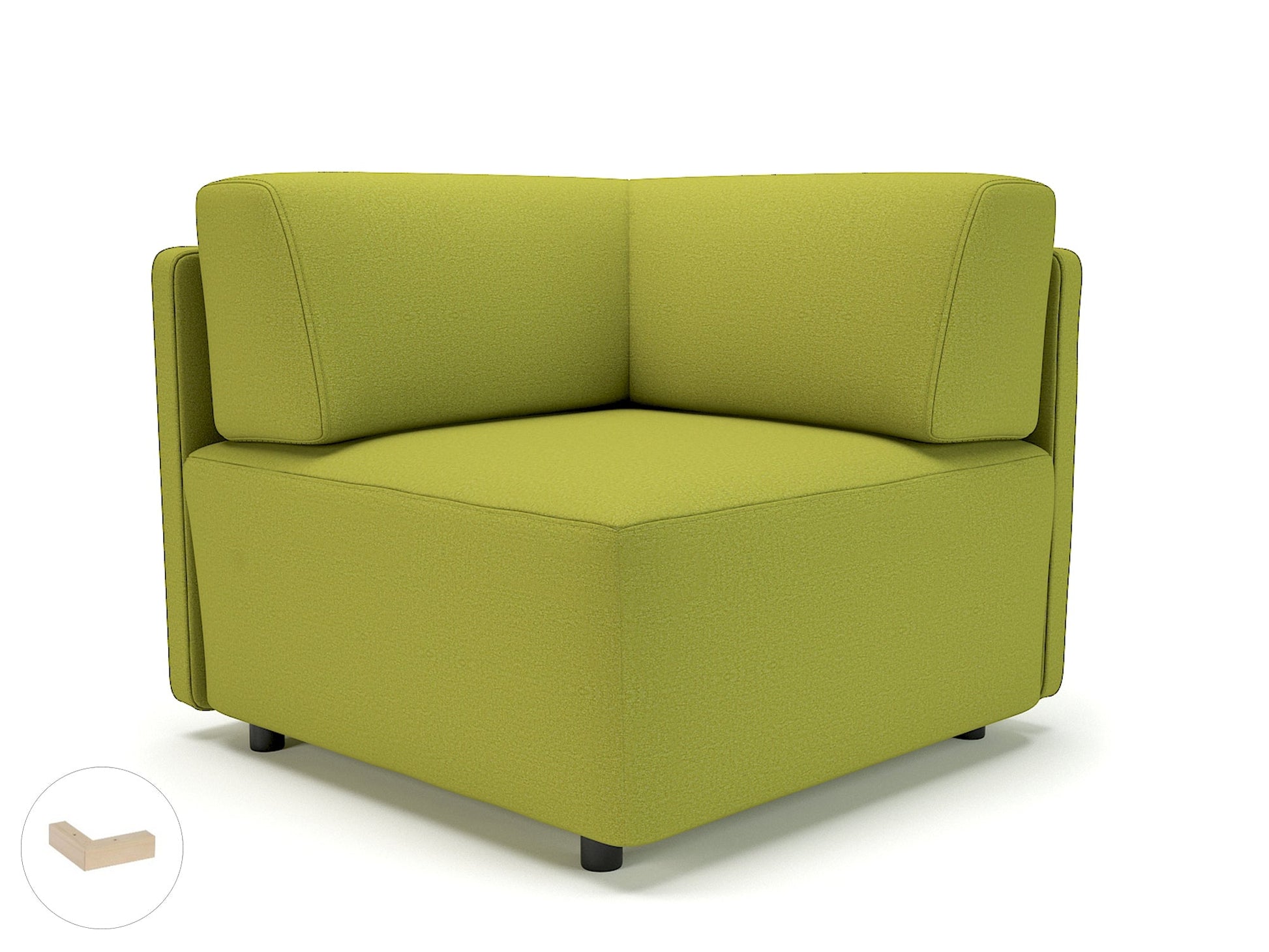 Office furniture loomis-87cm-wide-corner-unit-in-warwick-dolly-fabric Dynamic  Chrome Colour Ebony 