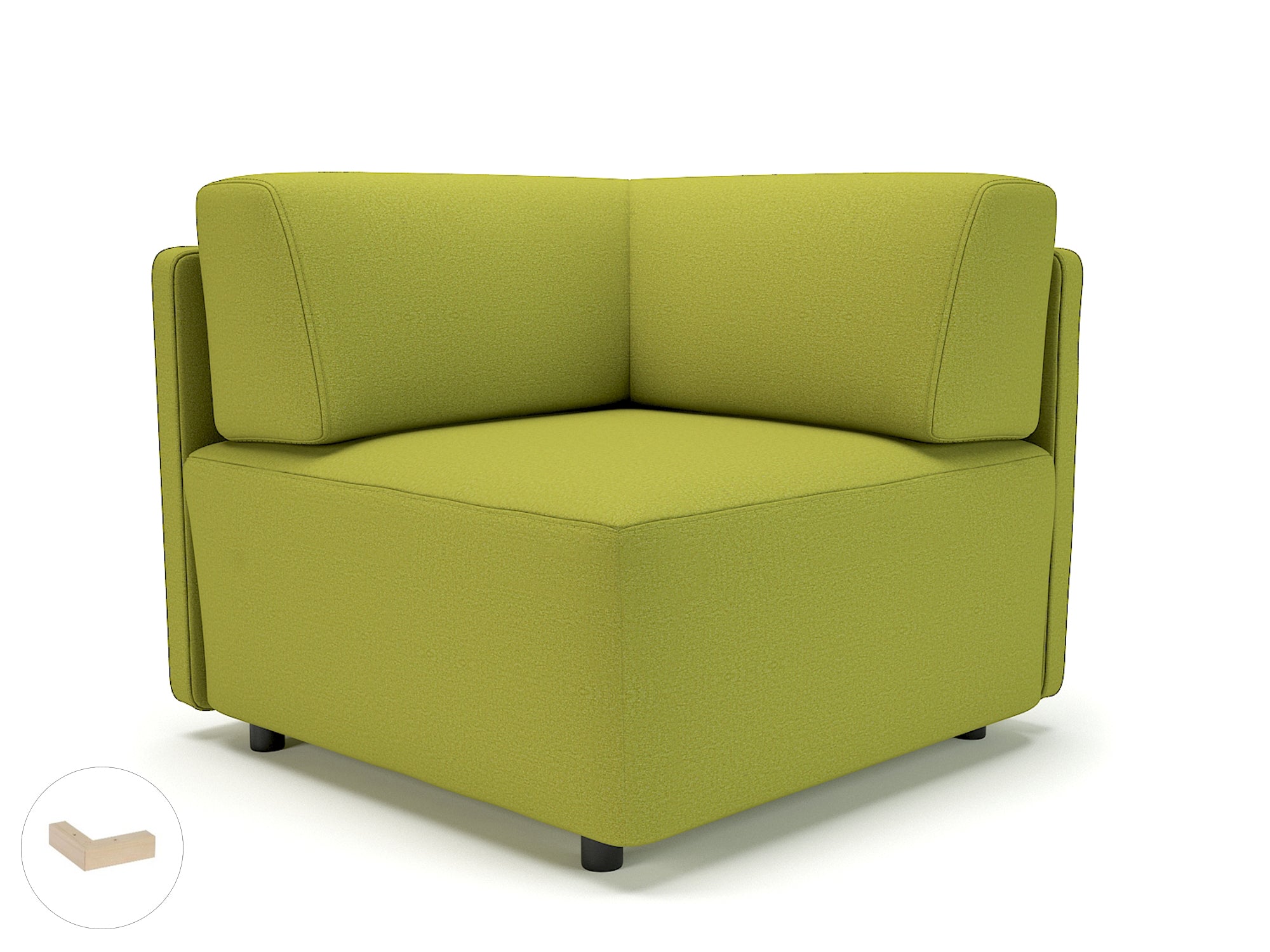 Office furniture loomis-87cm-wide-corner-unit-in-warwick-dolly-fabric Dynamic  Chrome Colour Ebony 