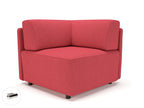 Office Modular Seating Loomis 87cm Wide Corner Unit in Camira Era Fabric Chrome Colour Cycle 