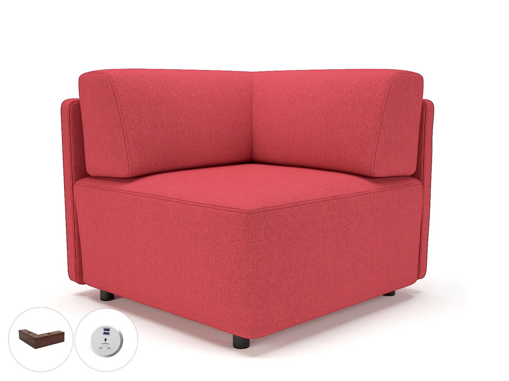 Office furniture loomis-87cm-wide-corner-unit-in-camira-era-fabric-with-socket Dynamic  Chrome Colour Everlasting 