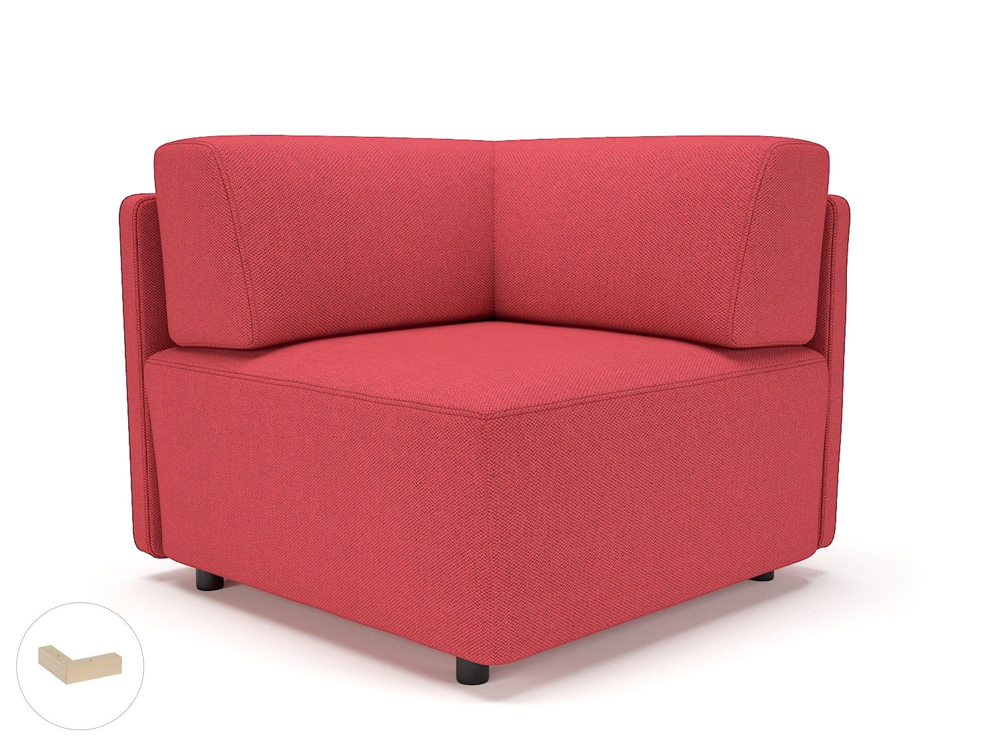 Office furniture loomis-87cm-wide-corner-unit-in-camira-era-fabric Dynamic  Chrome Colour Forward 