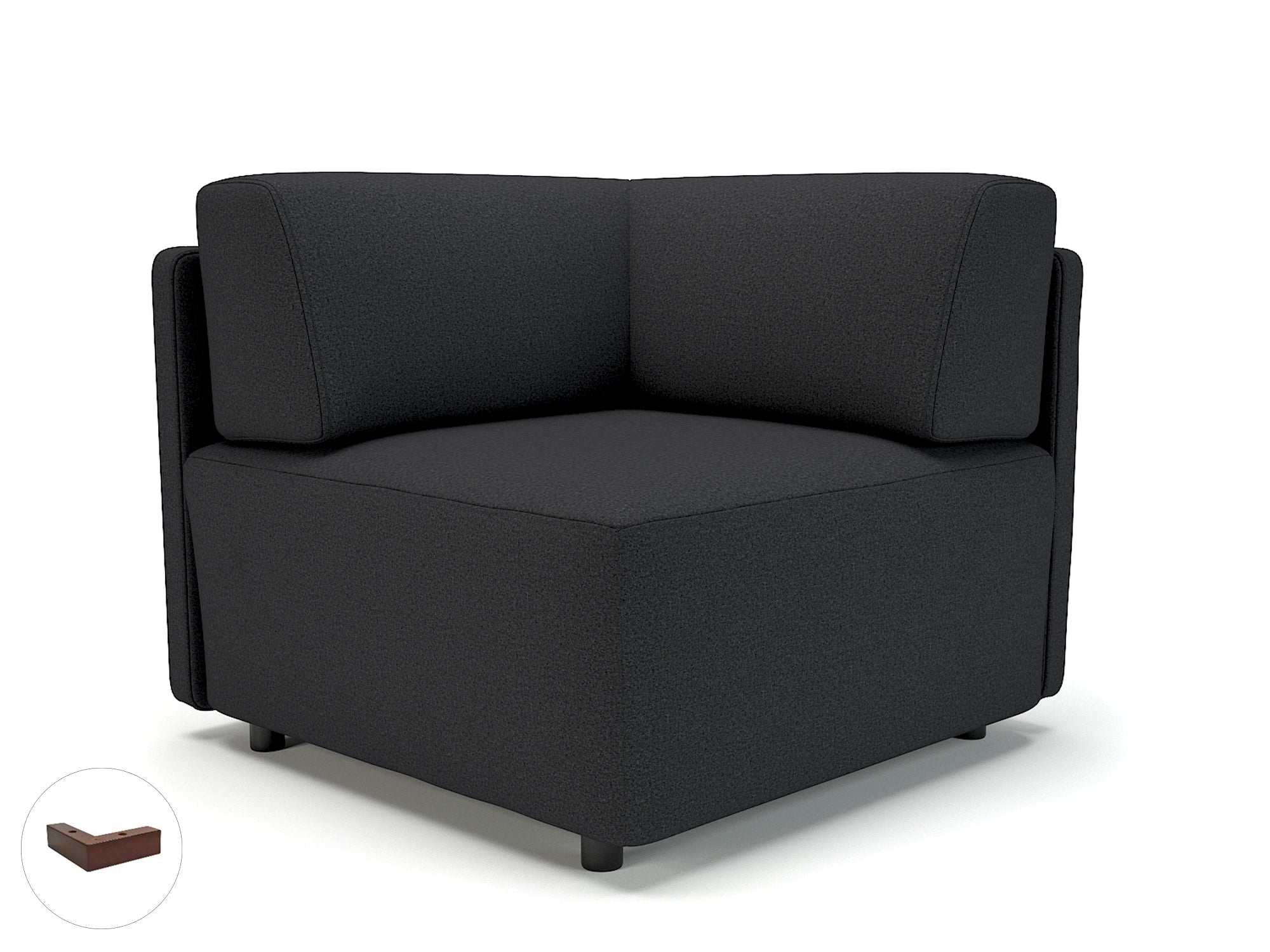 Office furniture loomis-87cm-wide-corner-unit-in-warwick-dolly-fabric Dynamic  Chrome Colour Linen 