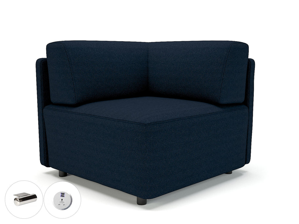 Office furniture loomis-87cm-wide-corner-unit-in-camira-era-fabric-with-socket Dynamic  Chrome Colour Perennial 