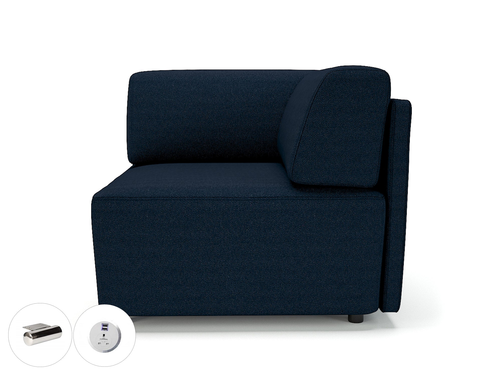 Office furniture loomis-87cm-wide-corner-unit-in-camira-era-fabric-with-socket Dynamic  Light Wood Colour Perennial 