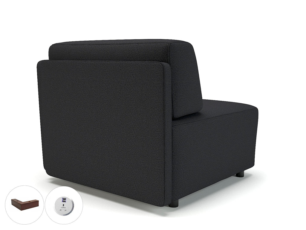 Office furniture loomis-87cm-wide-corner-unit-in-warwick-dolly-fabric-with-socket Dynamic  Ebony Wood Colour Lagoon 
