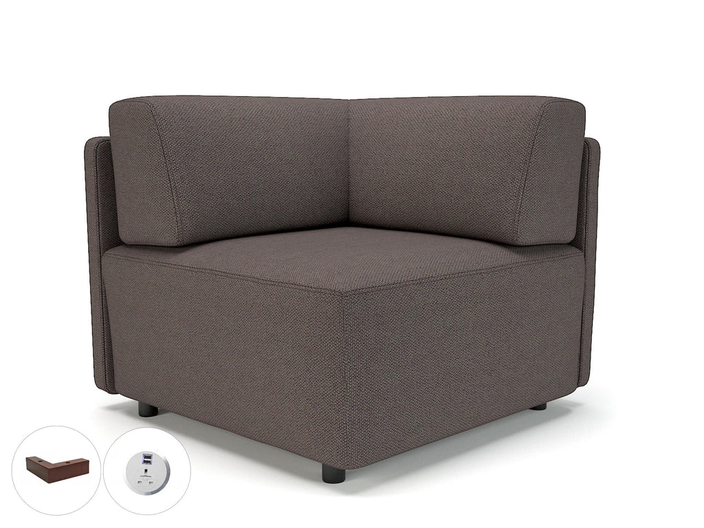 Office furniture loomis-87cm-wide-corner-unit-in-camira-era-fabric-with-socket Dynamic  Chrome Colour Prime 