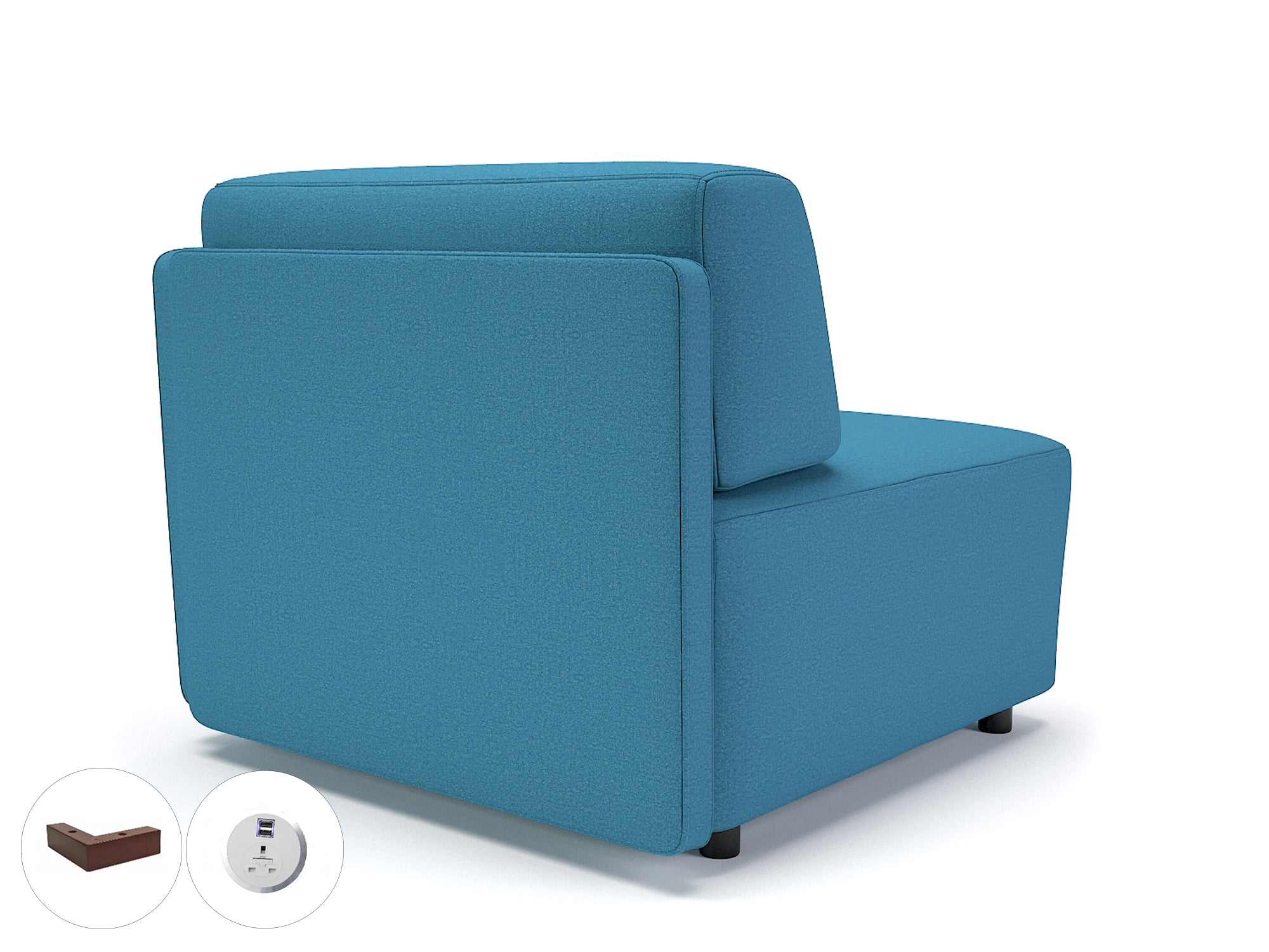 Office furniture loomis-87cm-wide-corner-unit-in-warwick-dolly-fabric-with-socket Dynamic  Ebony Wood Colour Marmalade 
