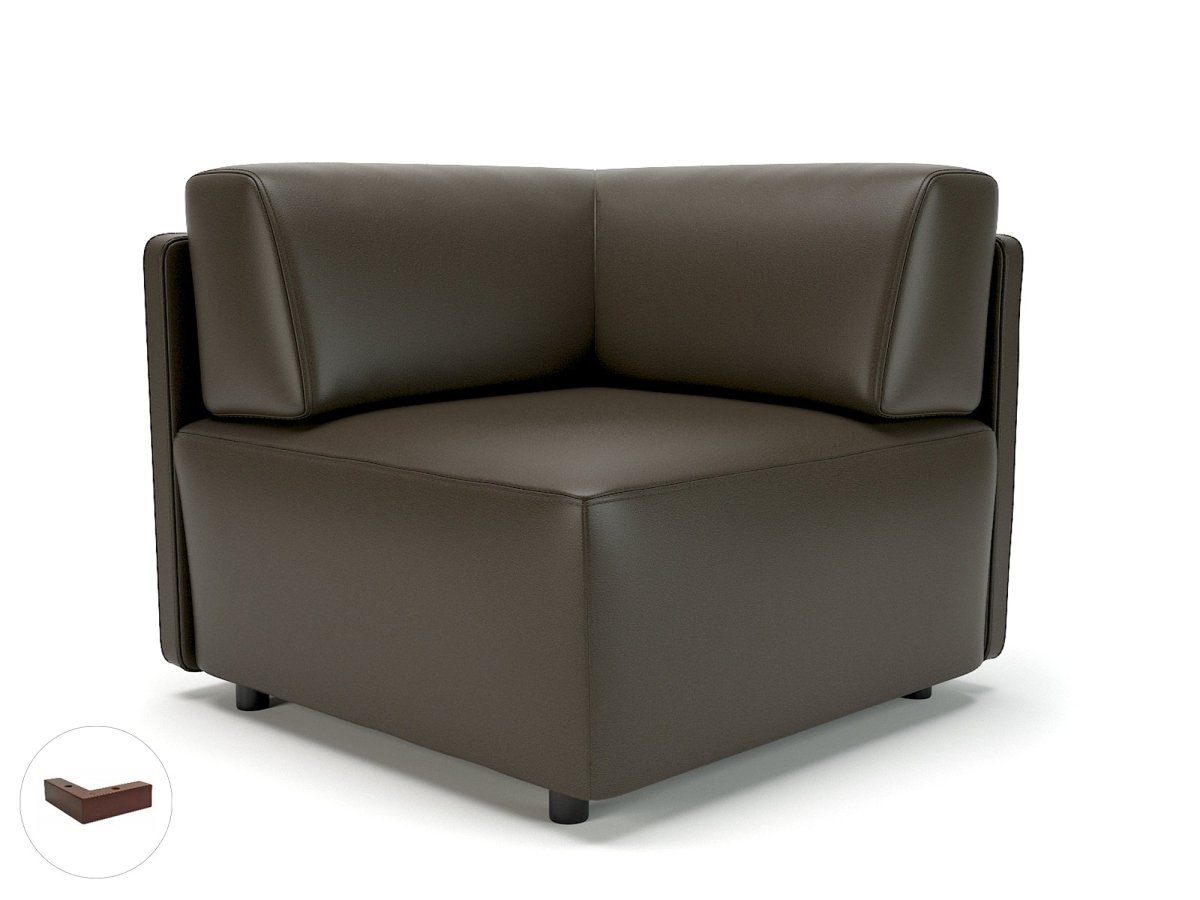 Office furniture loomis-87cm-wide-corner-unit-in-cristina-marrone-ultima-faux-leather Dynamic   Colour  