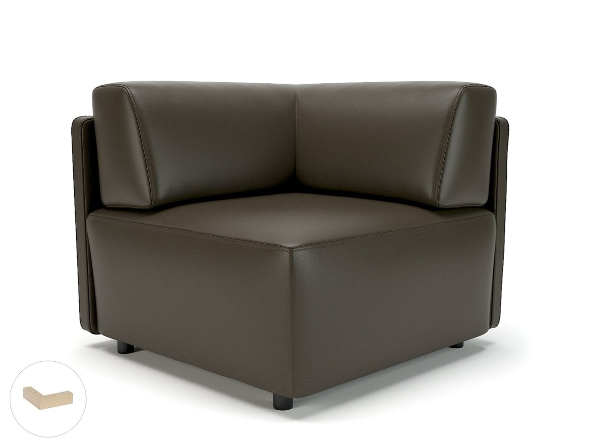 Office furniture loomis-87cm-wide-corner-unit-in-cristina-marrone-ultima-faux-leather Dynamic   Colour  