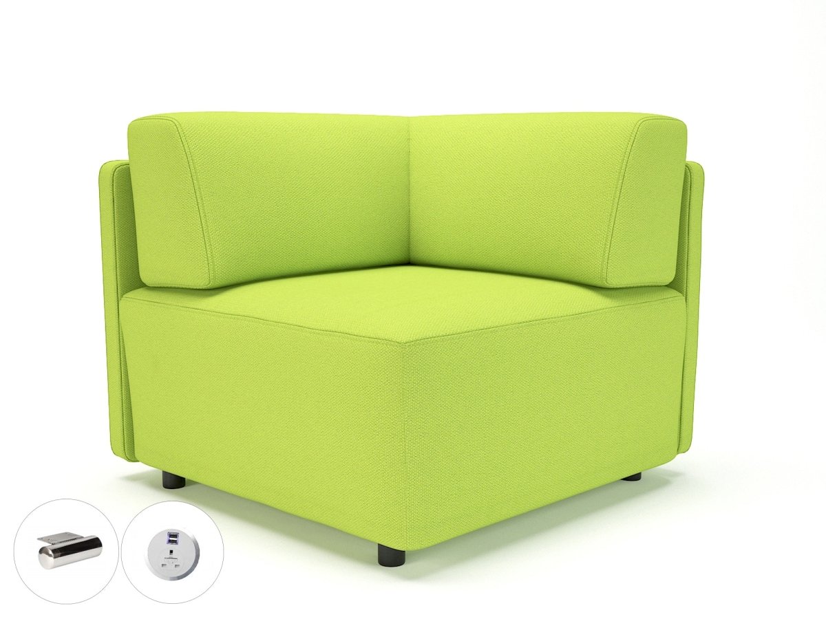 Office furniture loomis-87cm-wide-corner-unit-in-camira-era-fabric-with-socket Dynamic   Colour  