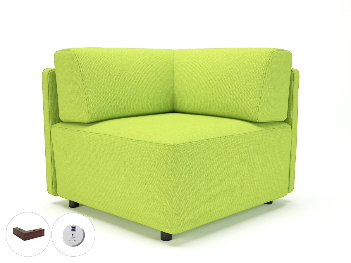Office furniture loomis-87cm-wide-corner-unit-in-camira-era-fabric-with-socket Dynamic   Colour  