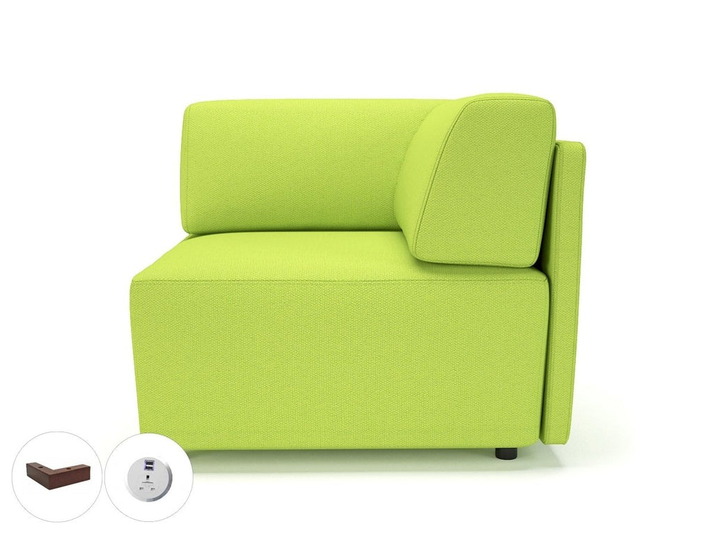 Office furniture loomis-87cm-wide-corner-unit-in-camira-era-fabric-with-socket Dynamic   Colour  