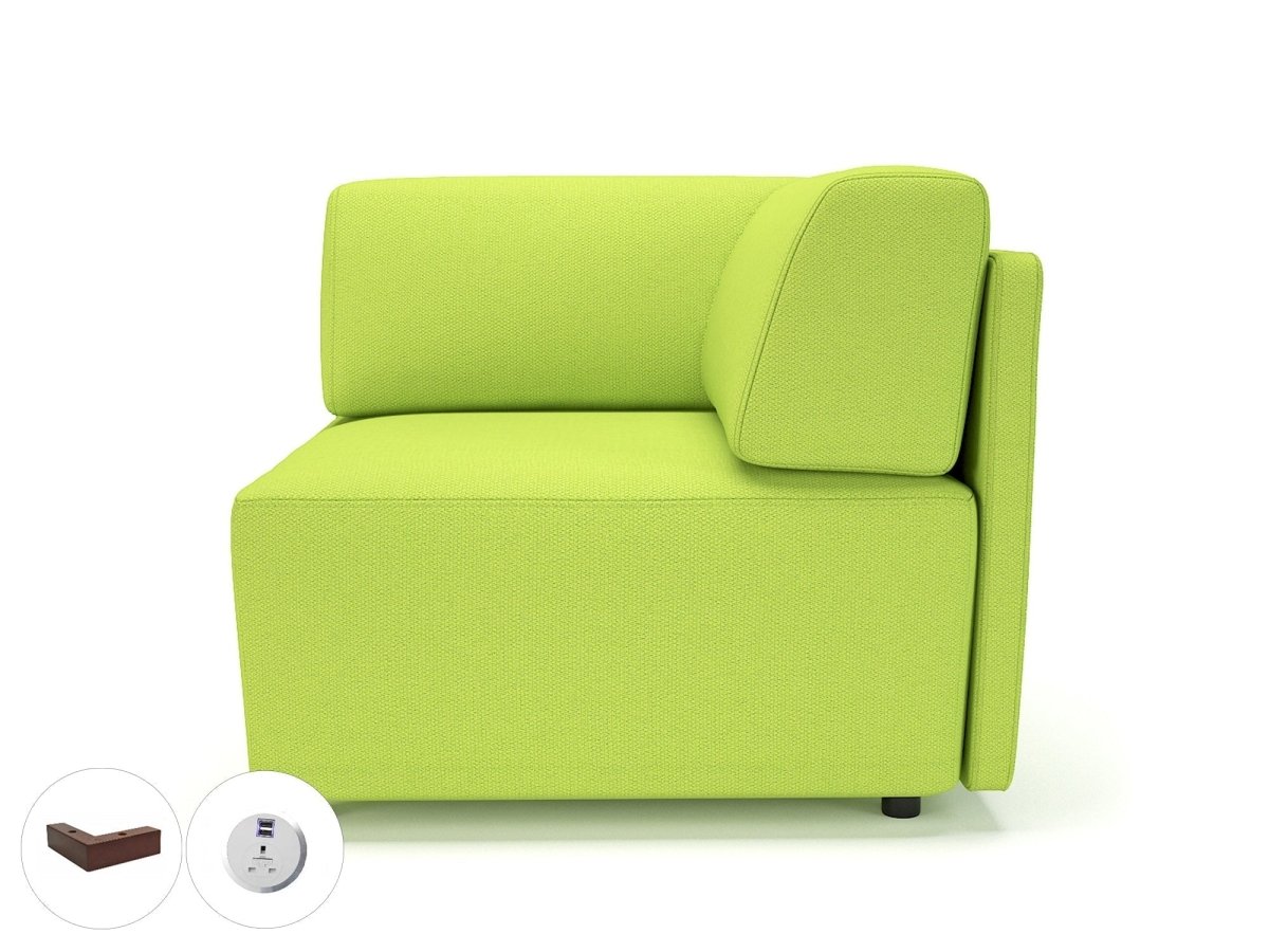 Office furniture loomis-87cm-wide-corner-unit-in-camira-era-fabric-with-socket Dynamic   Colour  