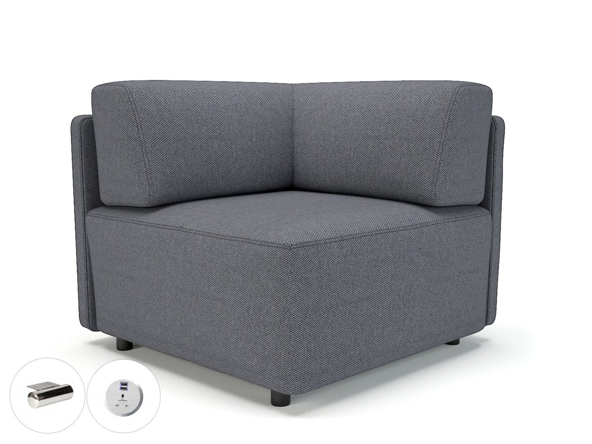 Office furniture loomis-87cm-wide-corner-unit-in-camira-era-fabric-with-socket Dynamic   Colour  