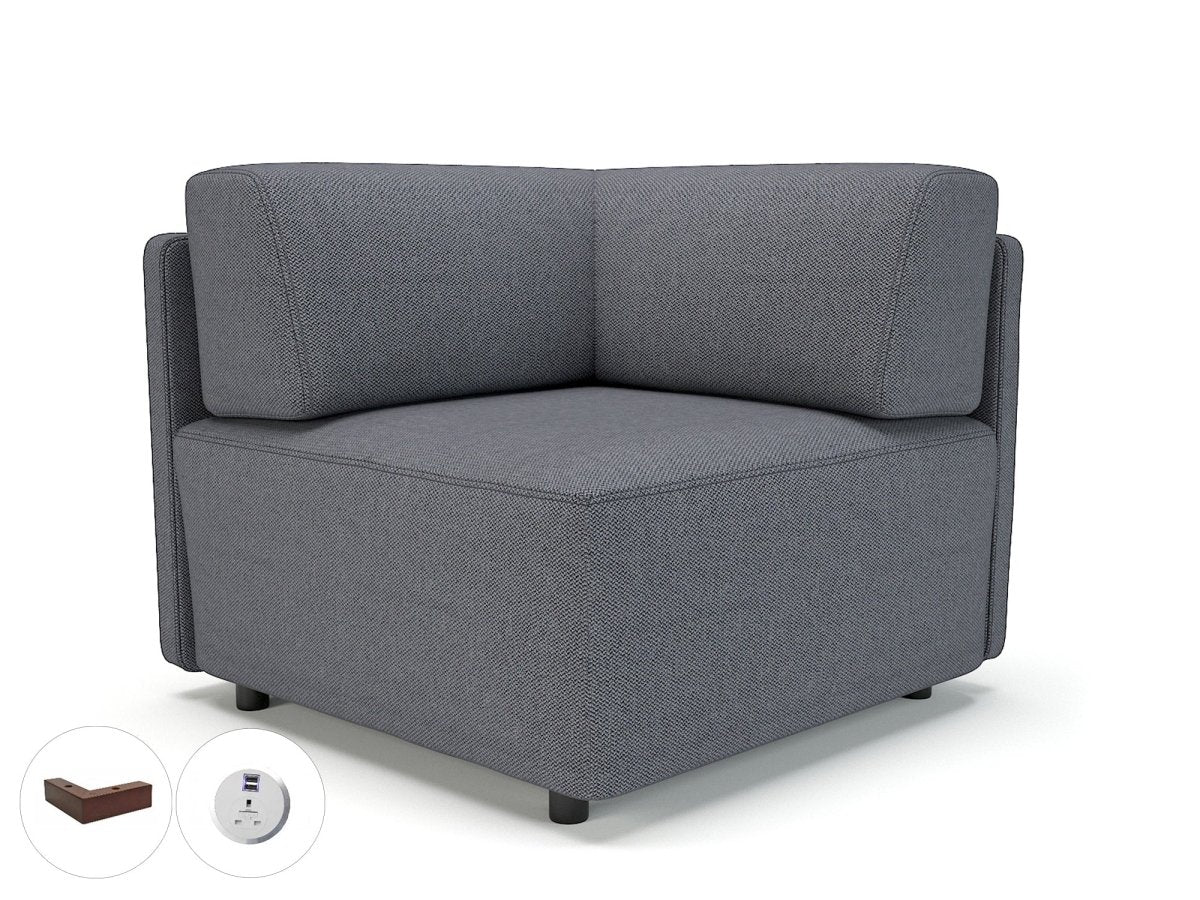Office furniture loomis-87cm-wide-corner-unit-in-camira-era-fabric-with-socket Dynamic   Colour  