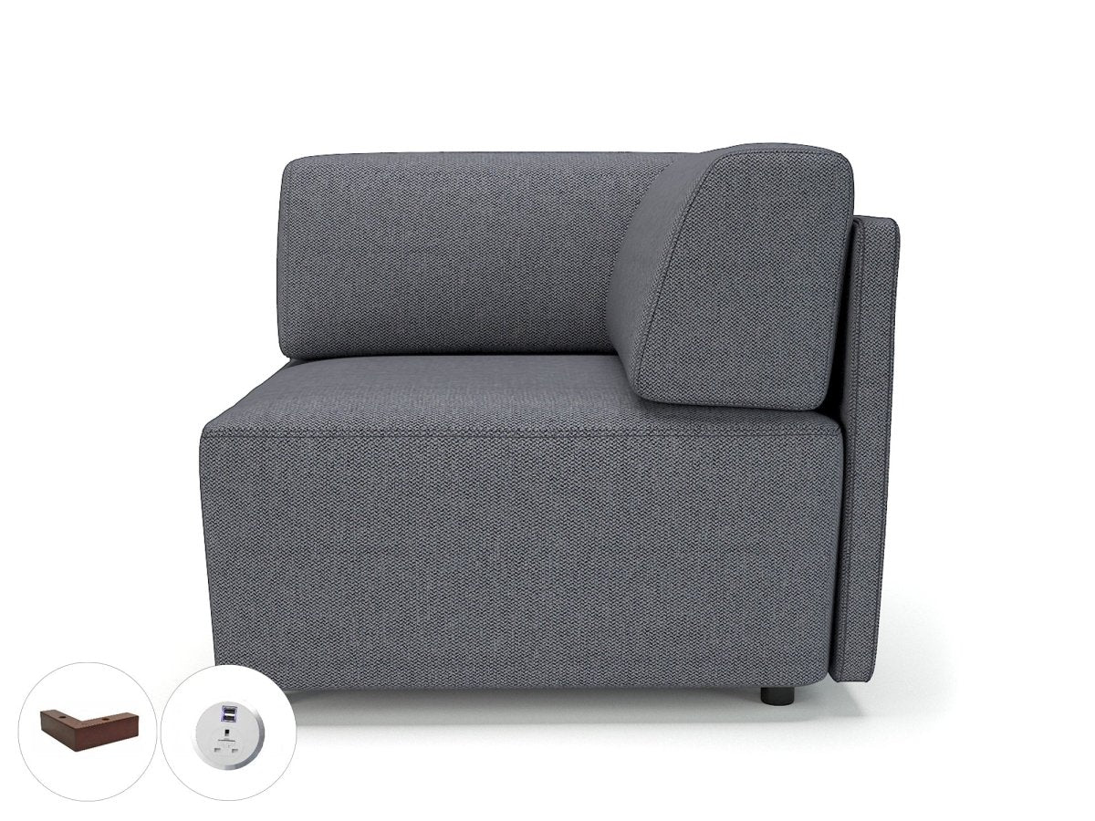 Office furniture loomis-87cm-wide-corner-unit-in-camira-era-fabric-with-socket Dynamic   Colour  
