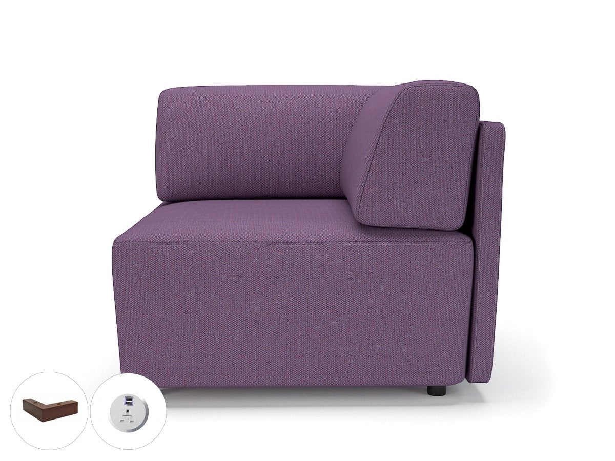 Office furniture loomis-87cm-wide-corner-unit-in-camira-era-fabric-with-socket Dynamic   Colour  