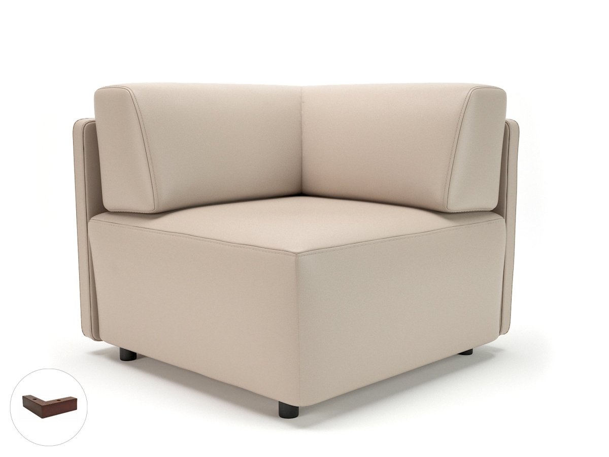 Office furniture loomis-87cm-wide-corner-unit-in-cristina-marrone-ultima-faux-leather Dynamic   Colour  