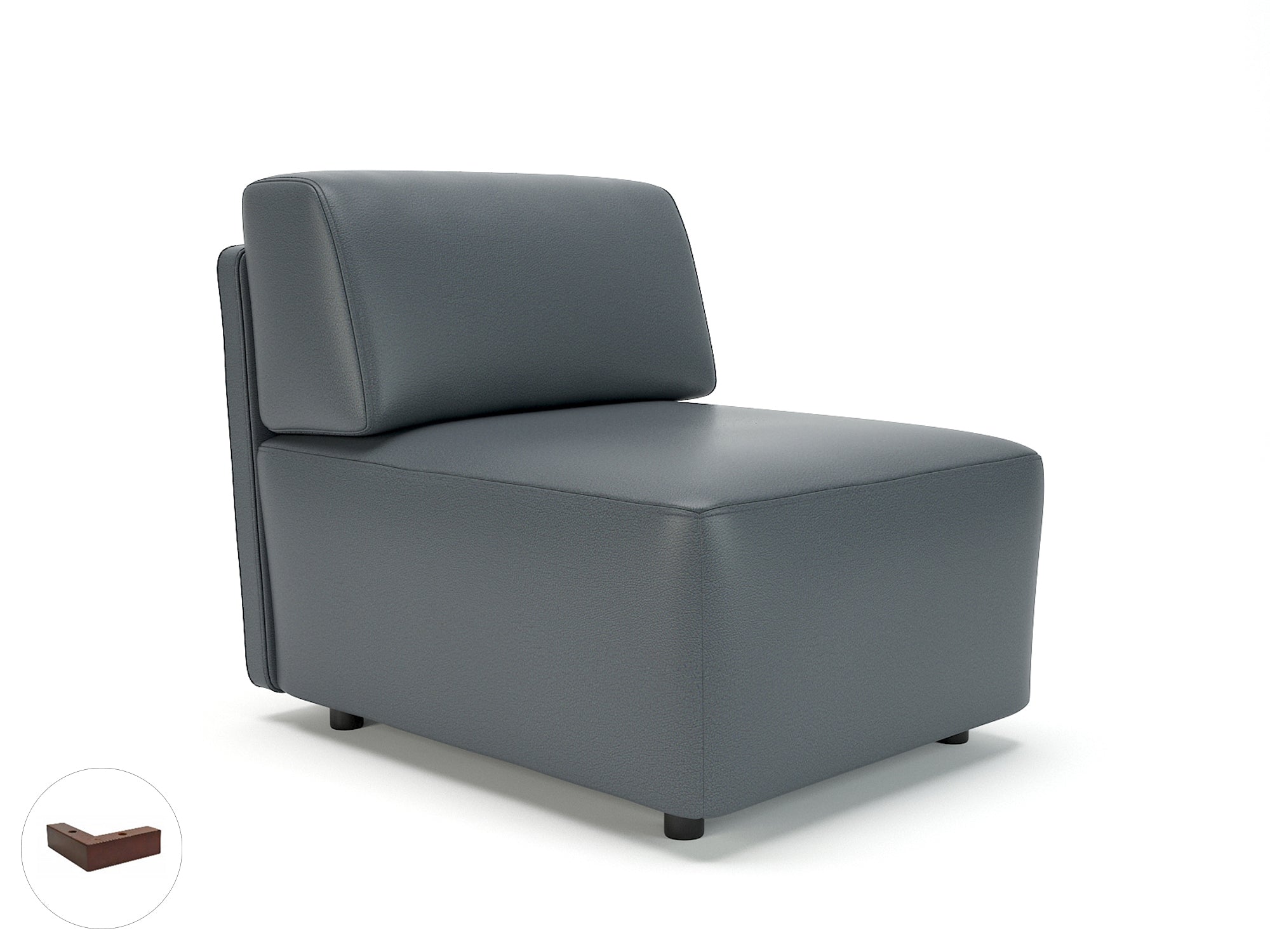 Office furniture loomis-65cm-wide-modular-unit-in-cristina-marrone-ultima-faux-leather Dynamic  Chrome Colour Chalk 