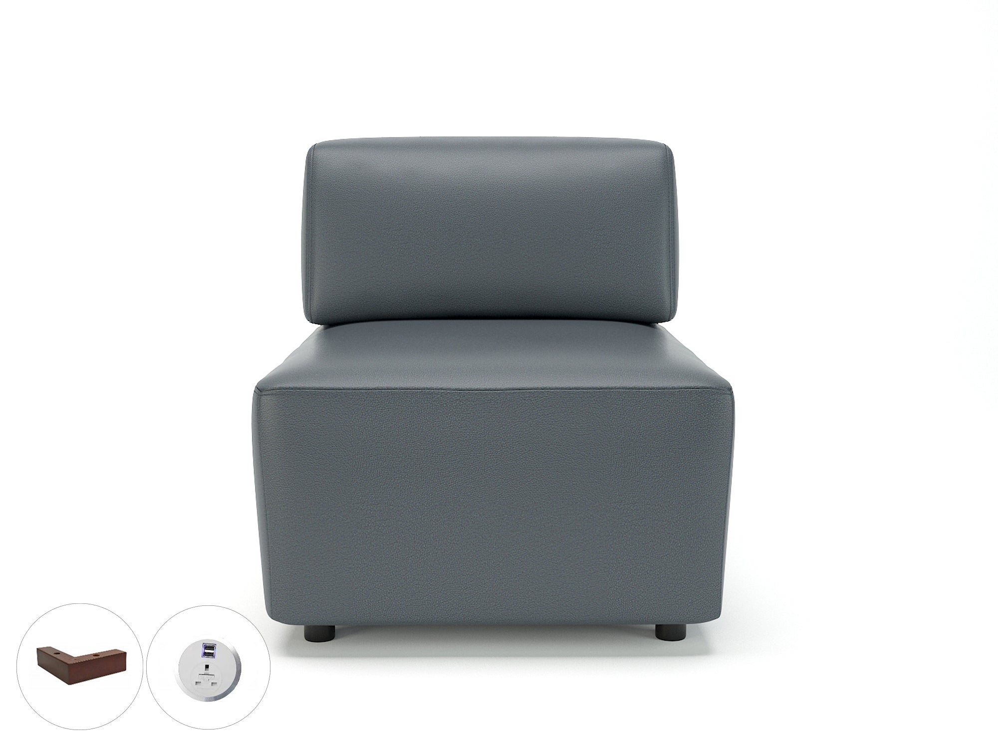 loomis-65cm-wide-modular-unit-in-cristina-marrone-ultima-faux-leather-with-socket Dynamic  Ebony Wood Colour Chalk 