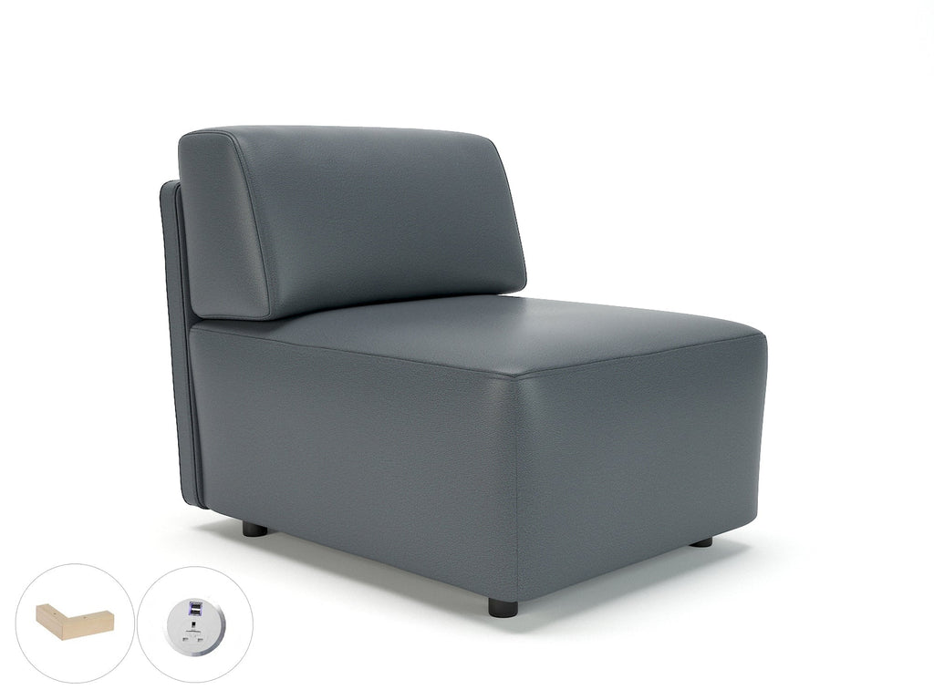 loomis-65cm-wide-modular-unit-in-cristina-marrone-ultima-faux-leather-with-socket Dynamic  Chrome Colour Chilli 