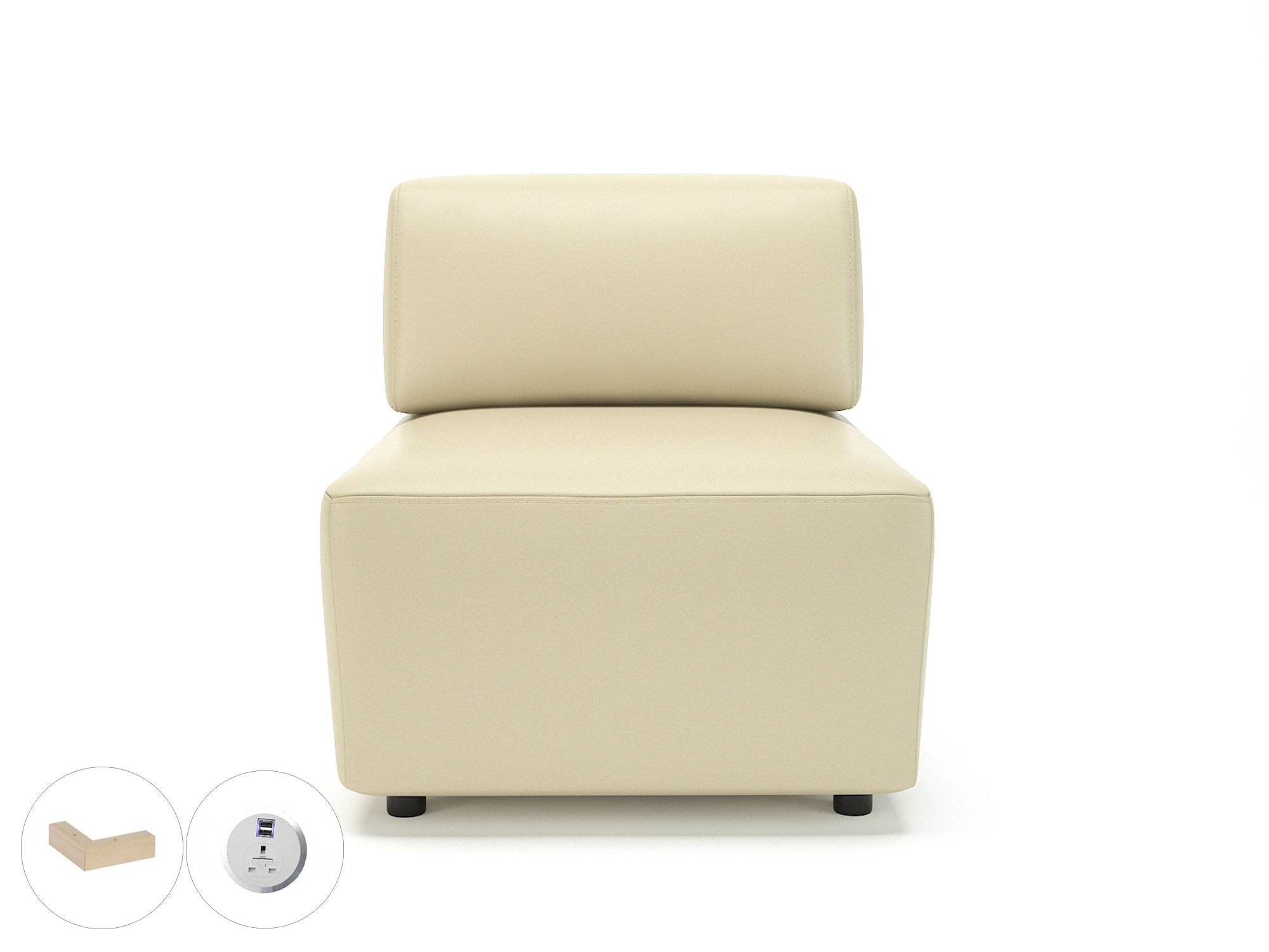 loomis-65cm-wide-modular-unit-in-cristina-marrone-ultima-faux-leather-with-socket Dynamic  Ebony Wood Colour Steel 