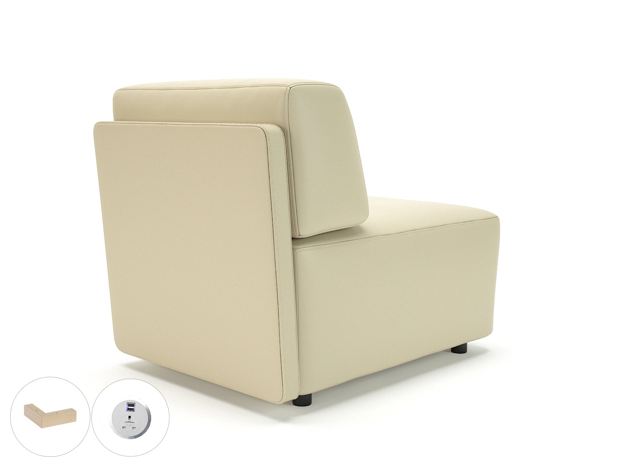 loomis-65cm-wide-modular-unit-in-cristina-marrone-ultima-faux-leather-with-socket Dynamic  Light Wood Colour Steel 