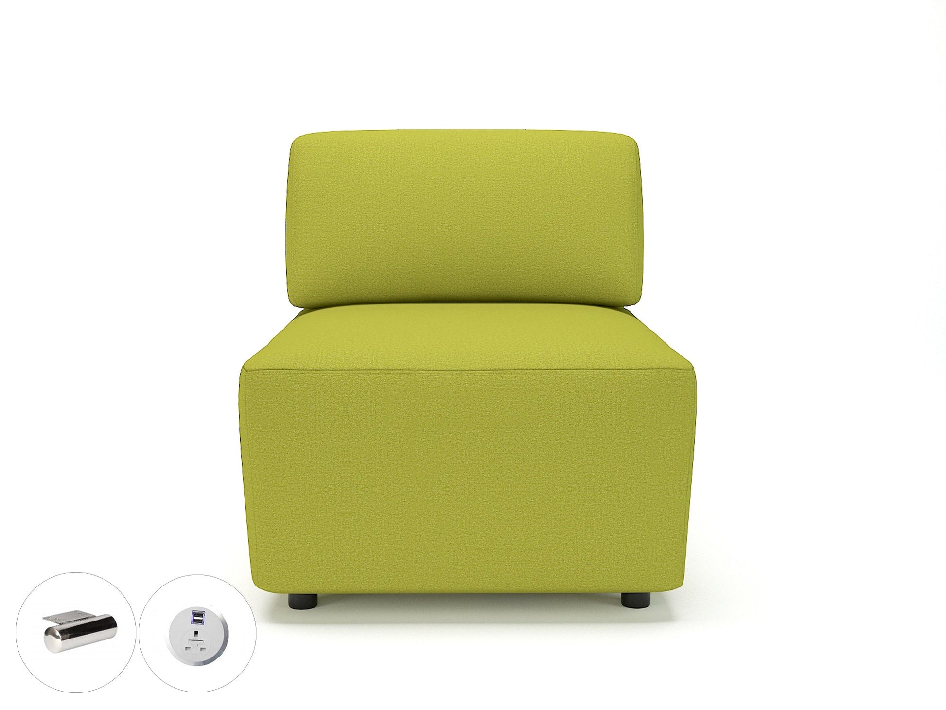 Office furniture loomis-65cm-wide-modular-unit-in-warwick-dolly-fabric-with-socket Dynamic  Ebony Wood Colour Citron 