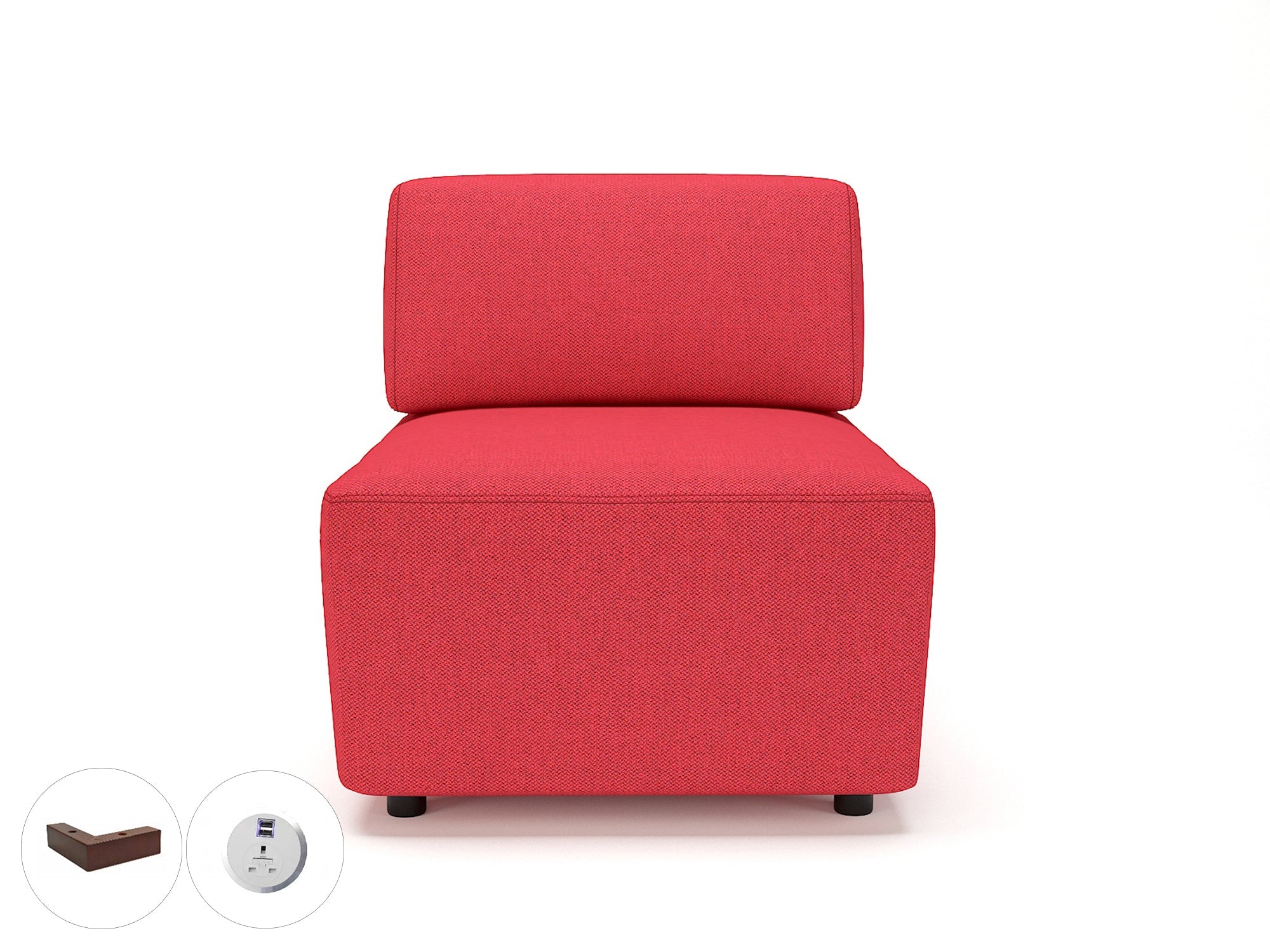 Office furniture loomis-65cm-wide-modular-unit-in-camira-era-fabric-with-socket Dynamic  Ebony Wood Colour Everlasting 