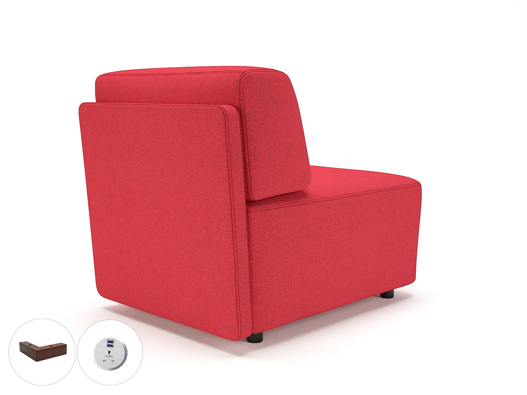Office furniture loomis-65cm-wide-modular-unit-in-camira-era-fabric-with-socket Dynamic  Light Wood Colour Everlasting 