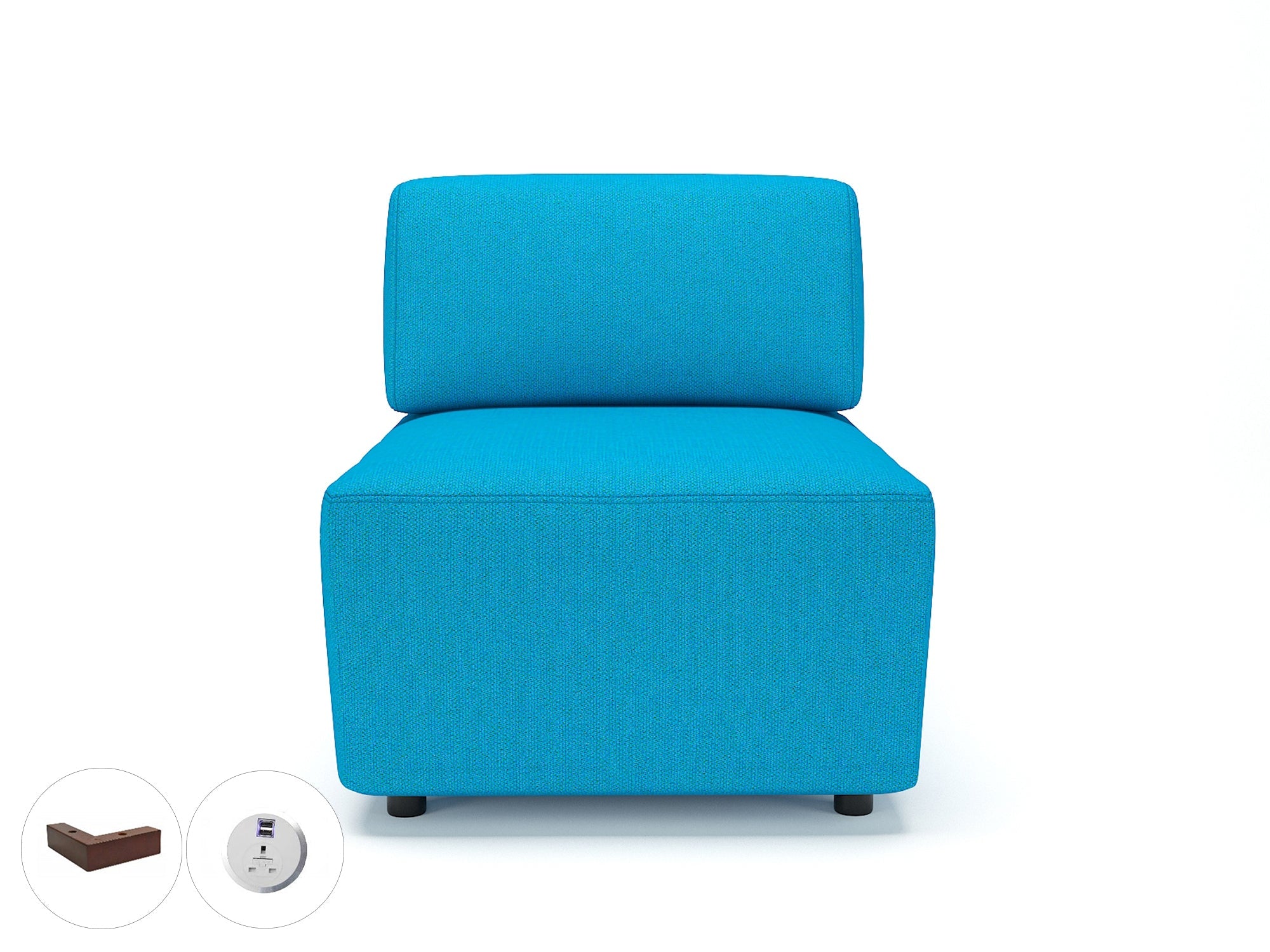 Office furniture loomis-65cm-wide-modular-unit-in-camira-era-fabric-with-socket Dynamic  Ebony Wood Colour Perennial 