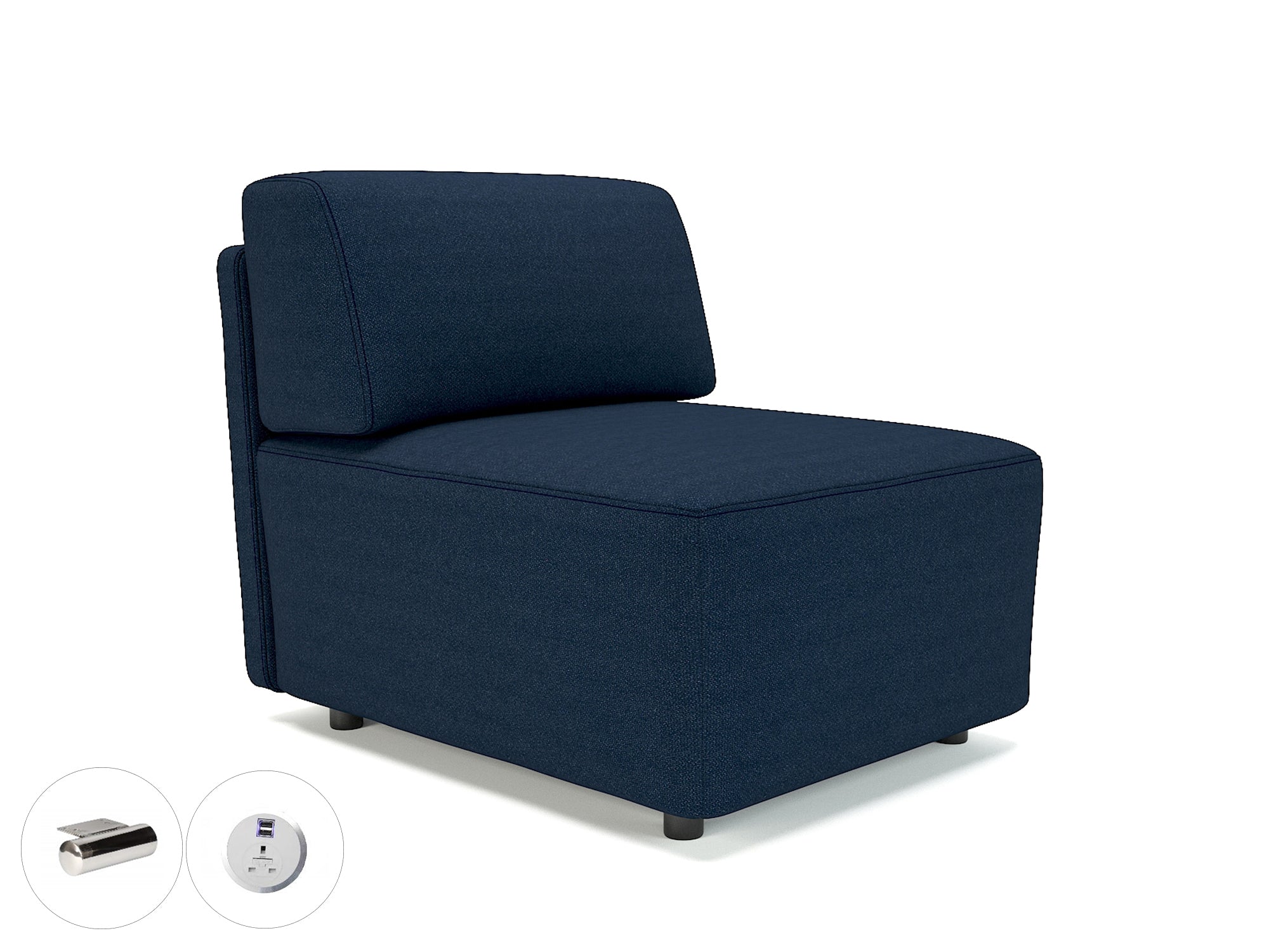 Office furniture loomis-65cm-wide-modular-unit-in-camira-era-fabric-with-socket Dynamic  Chrome Colour Present 