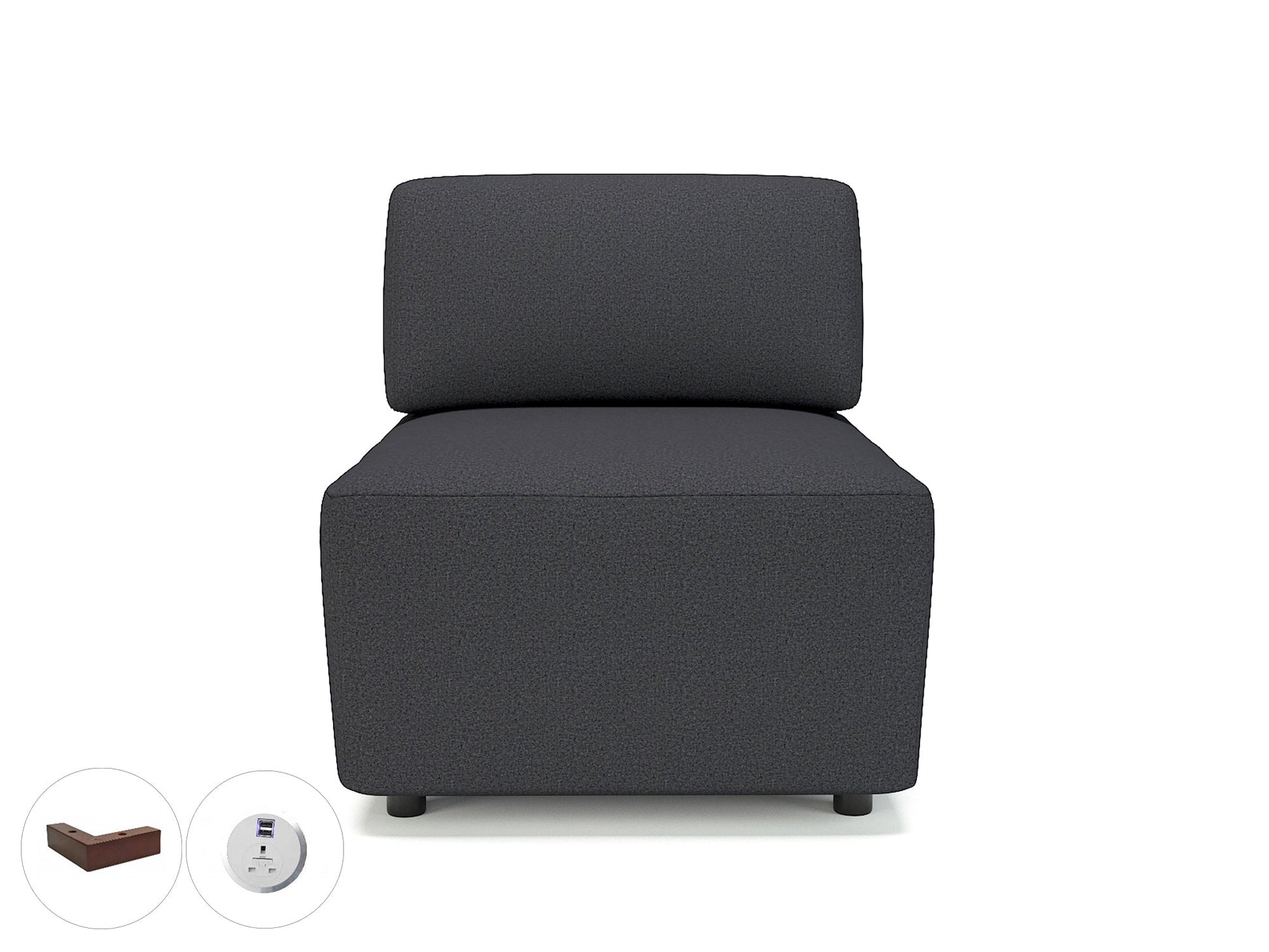 Office furniture loomis-65cm-wide-modular-unit-in-warwick-dolly-fabric-with-socket Dynamic  Light Wood Colour Linen 