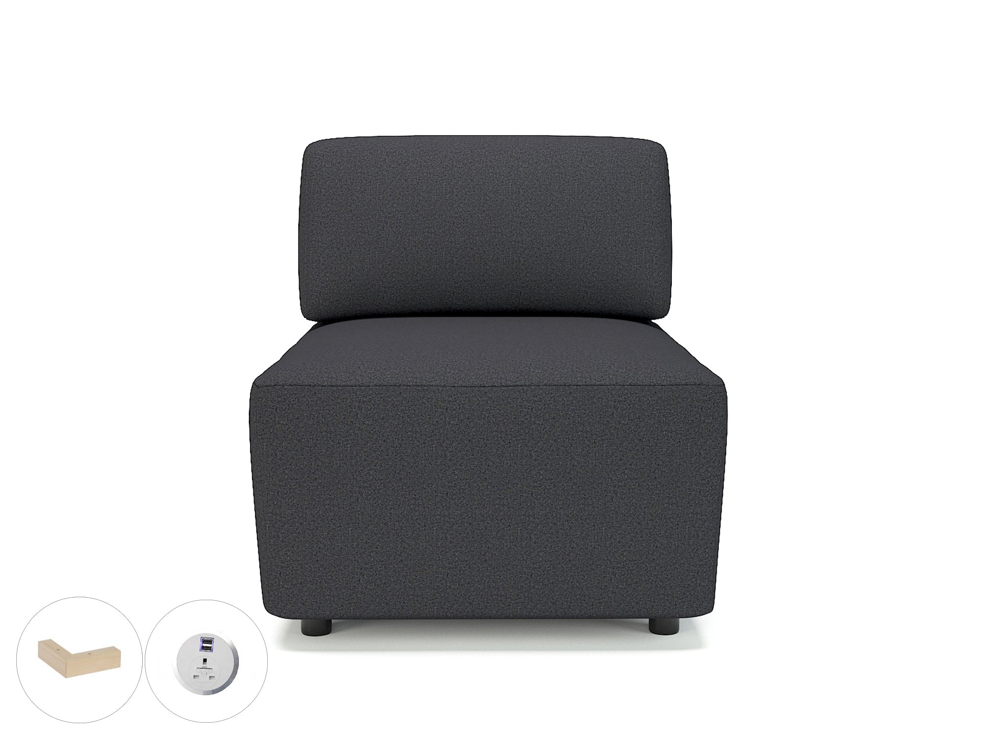 Office furniture loomis-65cm-wide-modular-unit-in-warwick-dolly-fabric-with-socket Dynamic  Light Wood Colour Marmalade 