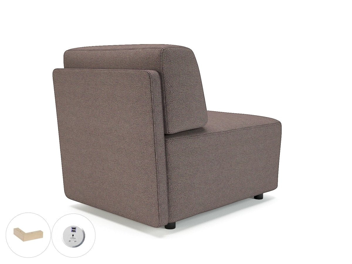 Office furniture loomis-65cm-wide-modular-unit-in-camira-era-fabric-with-socket Dynamic   Colour  